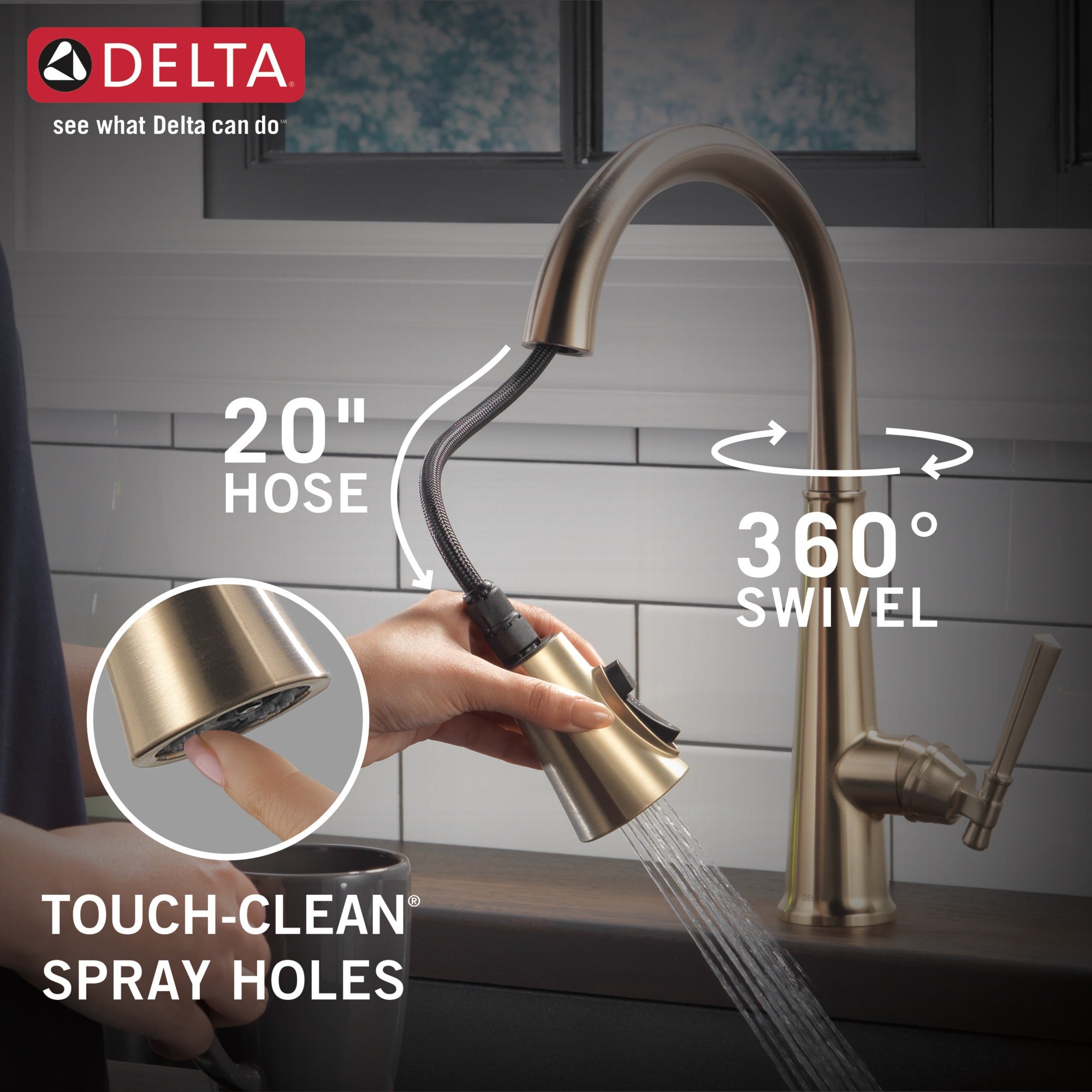 Delta Emmeline® Single Handle Pull-Down Kitchen Faucet