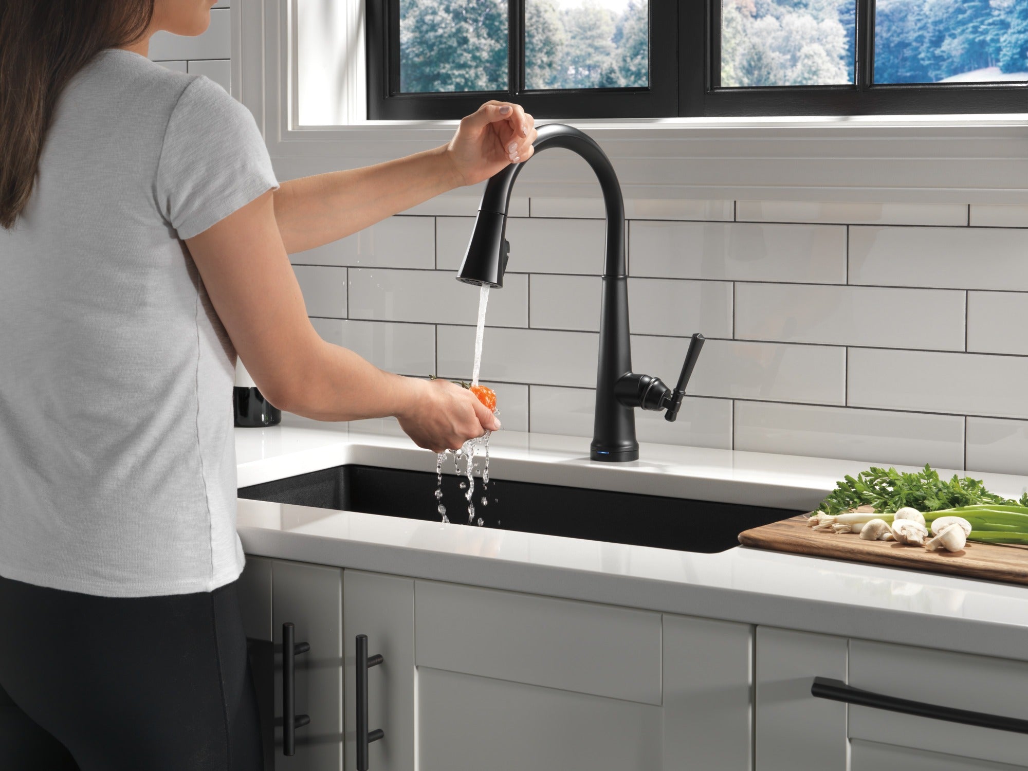 Delta Emmeline® Single Handle Pull-Down Kitchen Faucet with Touch<sub>2</sub>O® Technology