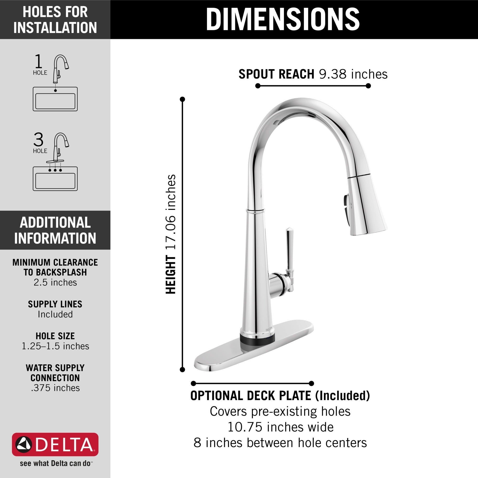 Delta Emmeline® Single Handle Pull-Down Kitchen Faucet with Touch<sub>2</sub>O® Technology