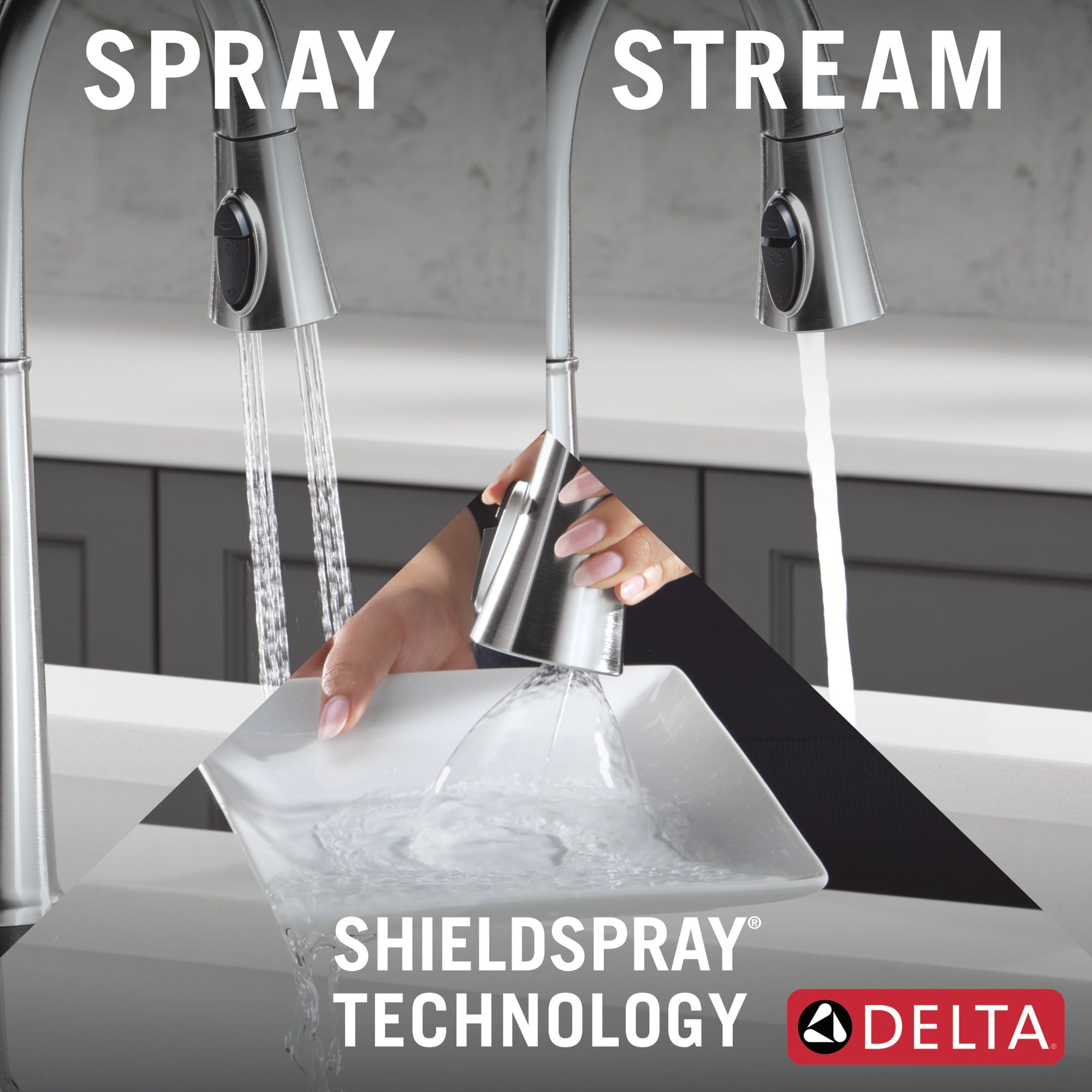 Delta Emmeline® Touch<sub>2</sub>O® Technology Kitchen Faucet with Touchless Technology