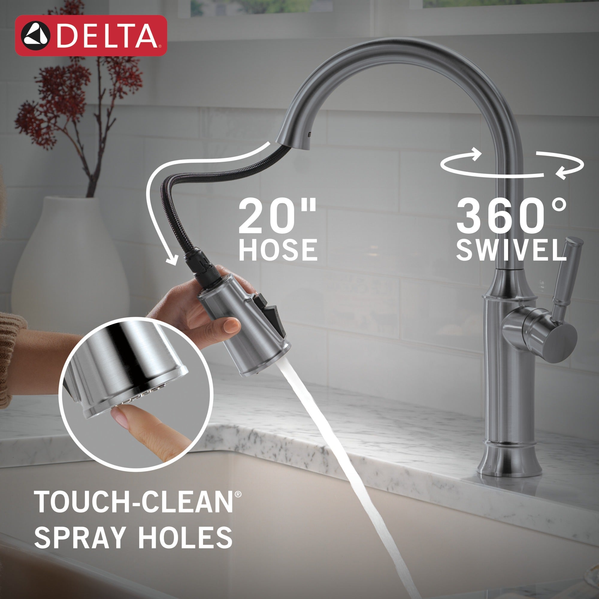 Delta Renaldi™ Single Handle Pull-Down Kitchen Faucet