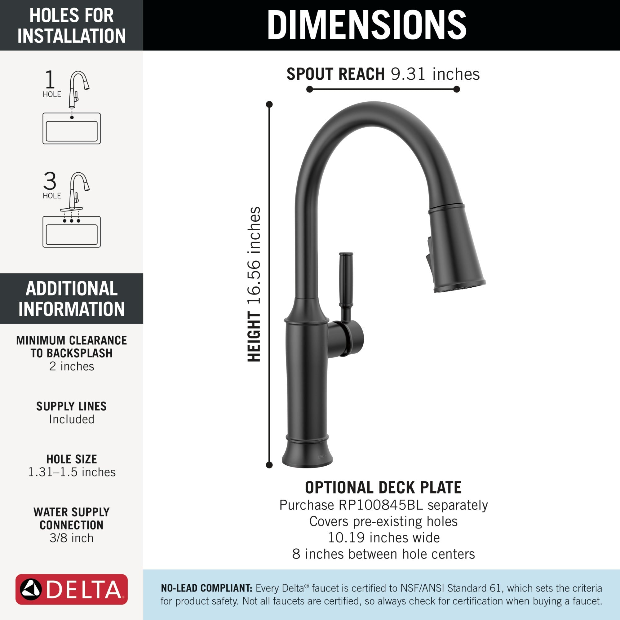 Delta Renaldi™ Single Handle Pull-Down Kitchen Faucet