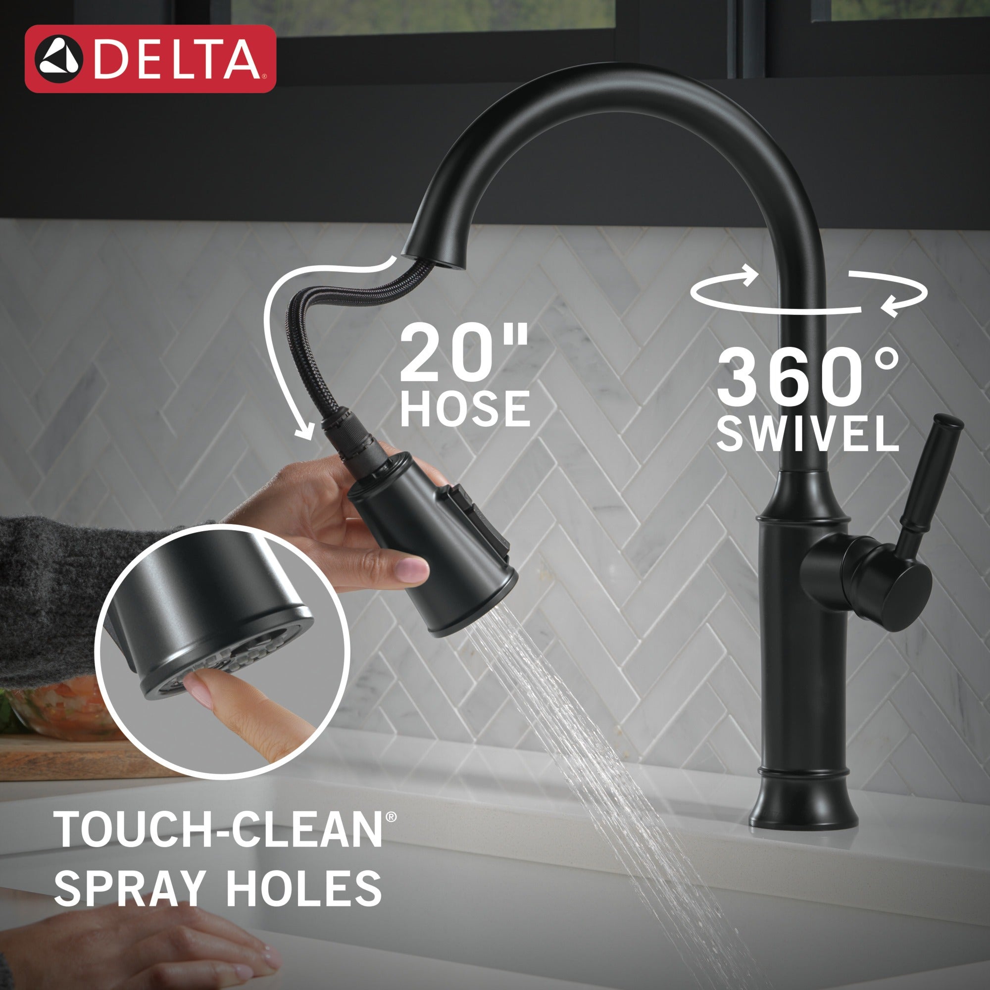 Delta Renaldi™ Single Handle Pull-Down Kitchen Faucet