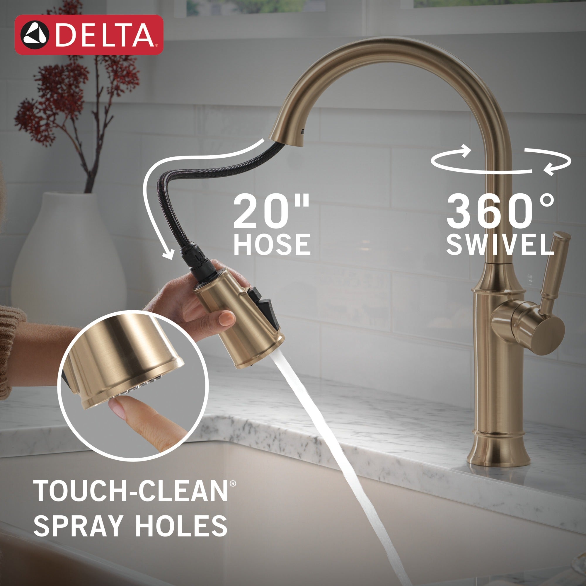 Delta Renaldi™ Single Handle Pull-Down Kitchen Faucet