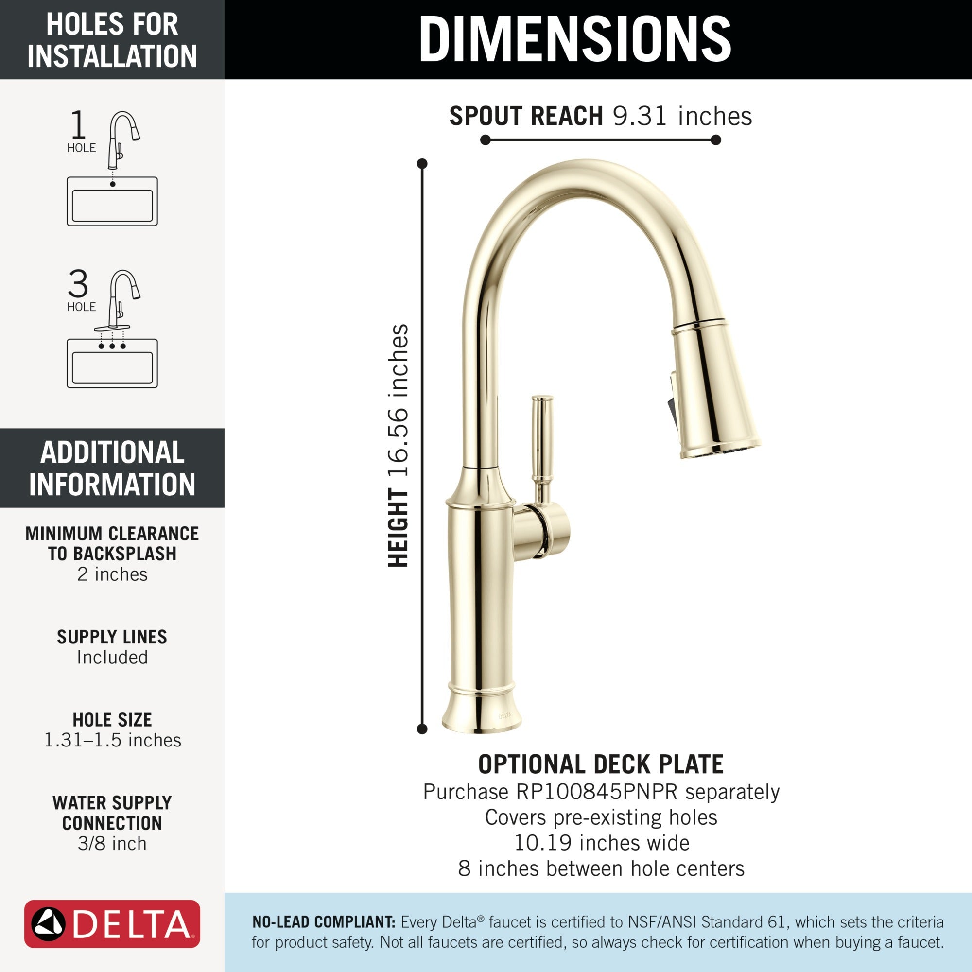 Delta Renaldi™ Single Handle Pull-Down Kitchen Faucet