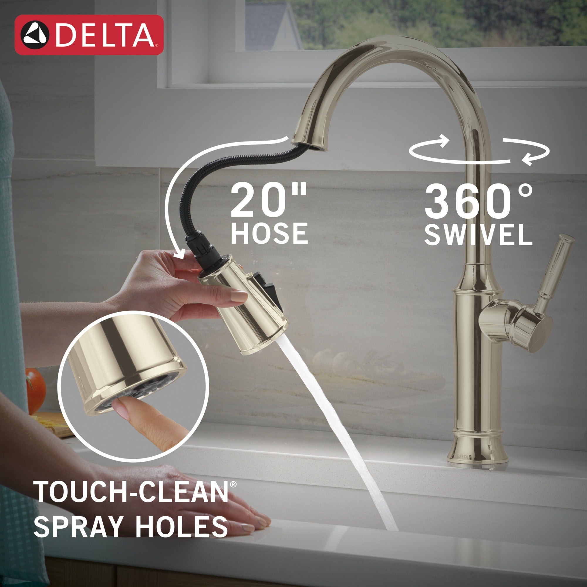 Delta Renaldi™ Single Handle Pull-Down Kitchen Faucet