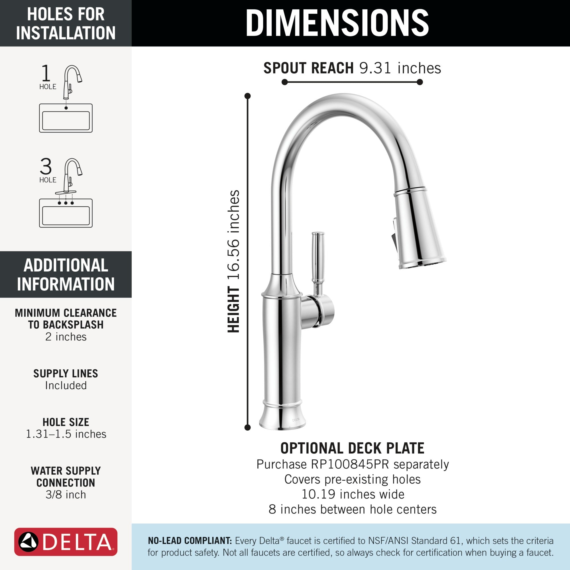 Delta Renaldi™ Single Handle Pull-Down Kitchen Faucet
