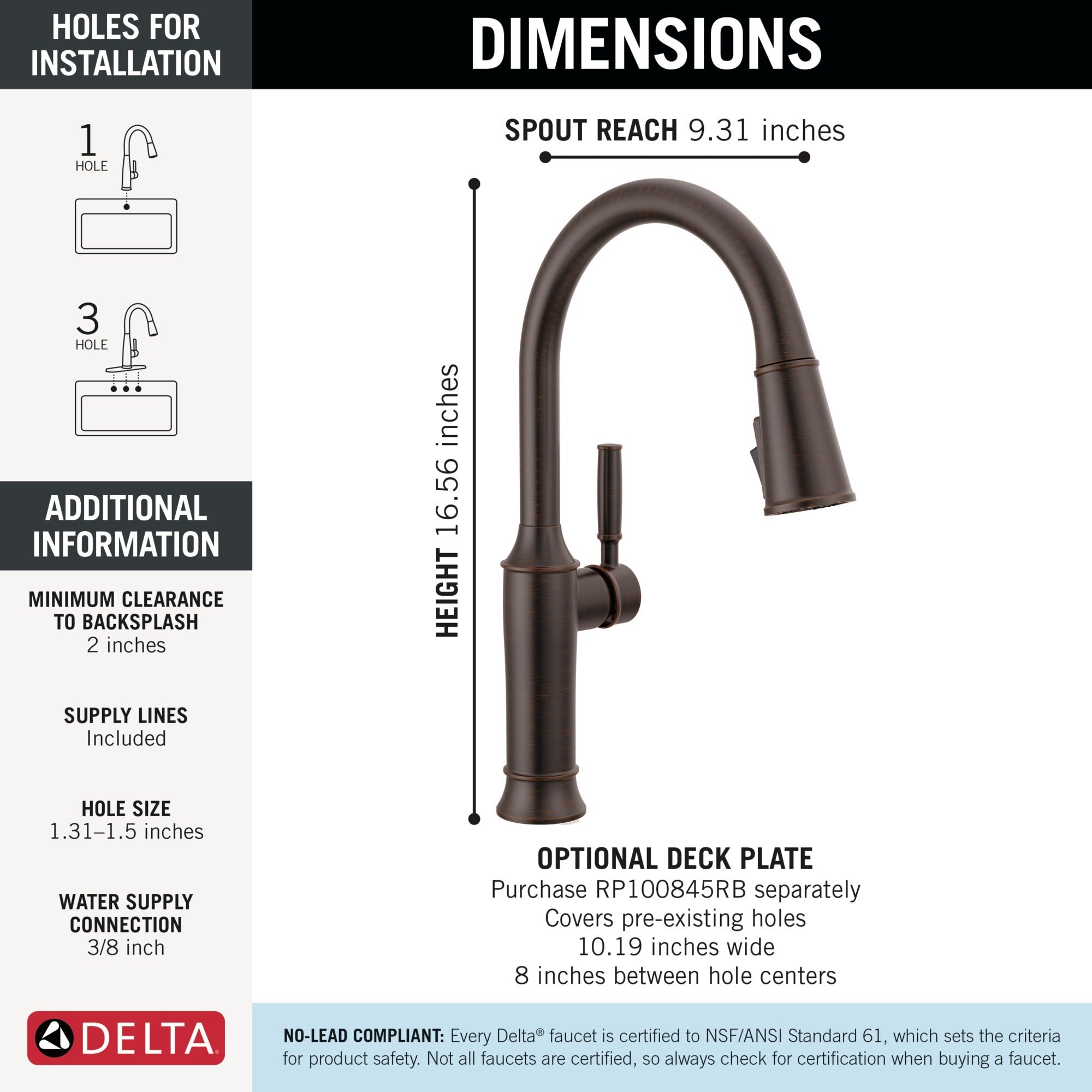 Delta Renaldi™ Single Handle Pull-Down Kitchen Faucet