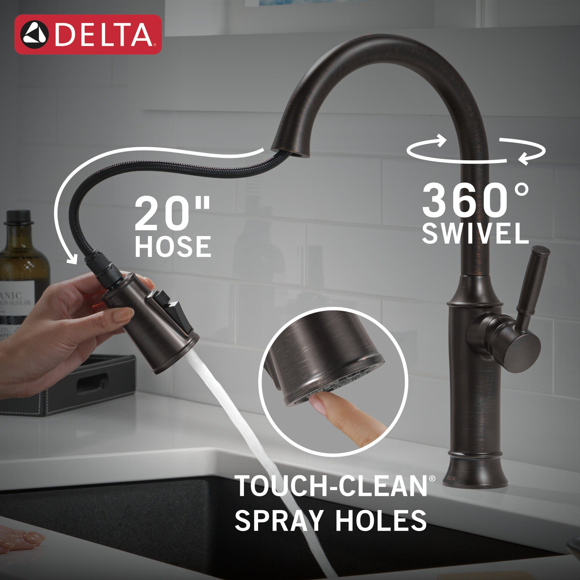 Delta Renaldi™ Single Handle Pull-Down Kitchen Faucet