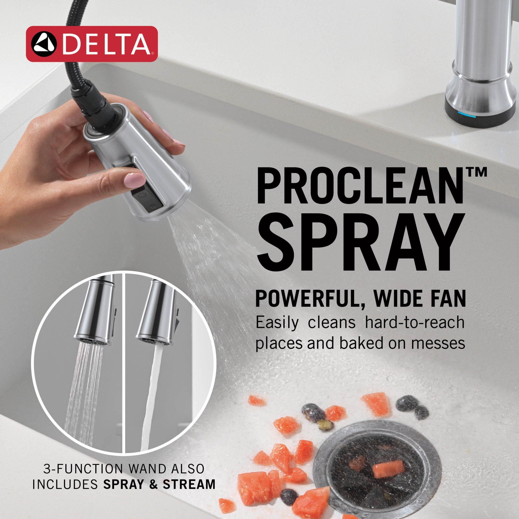 Delta Renaldi™ Touch<sub>2</sub>O® Technology Kitchen Faucet with Touchless Technology