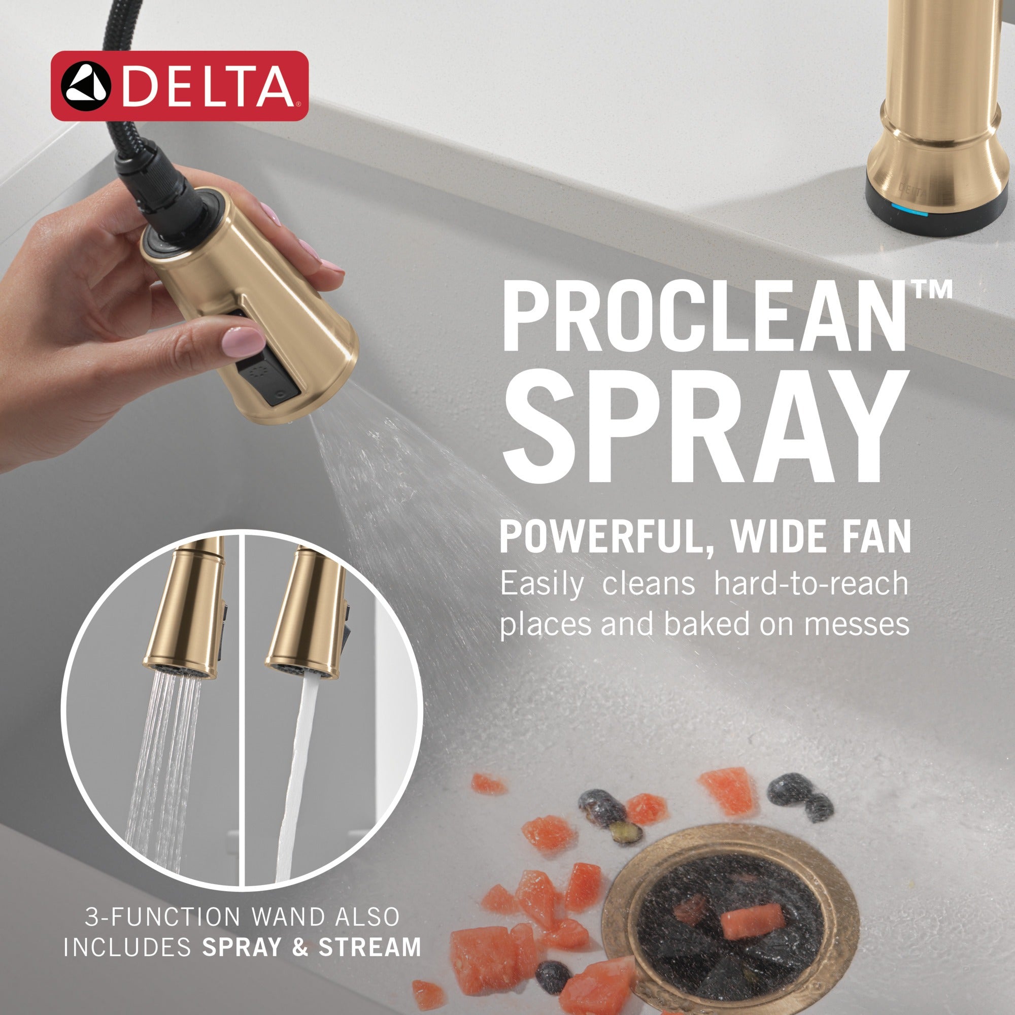 Delta Renaldi™ Touch<sub>2</sub>O® Technology Kitchen Faucet with Touchless Technology
