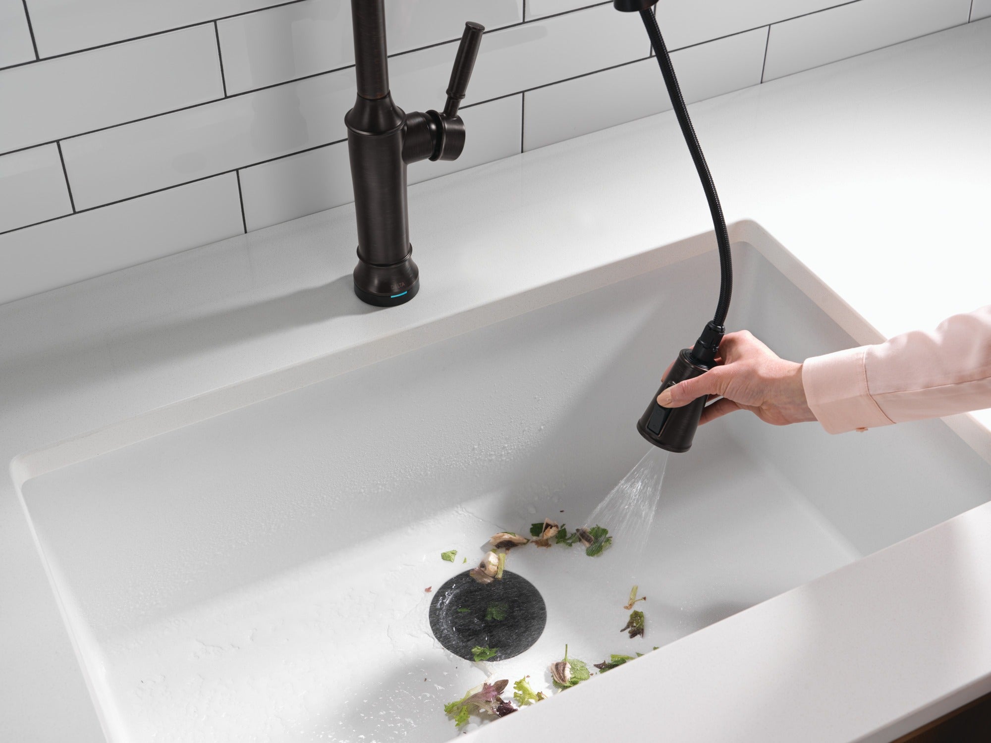 Delta Renaldi™ Touch<sub>2</sub>O® Technology Kitchen Faucet with Touchless Technology
