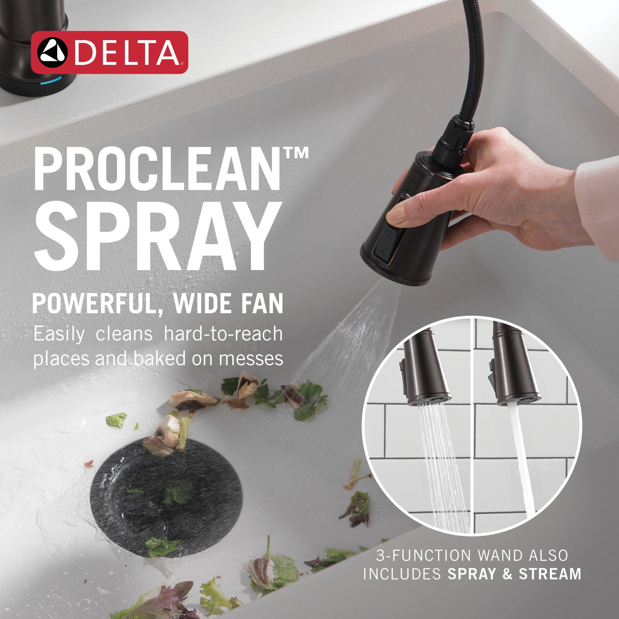 Delta Renaldi™ Touch<sub>2</sub>O® Technology Kitchen Faucet with Touchless Technology