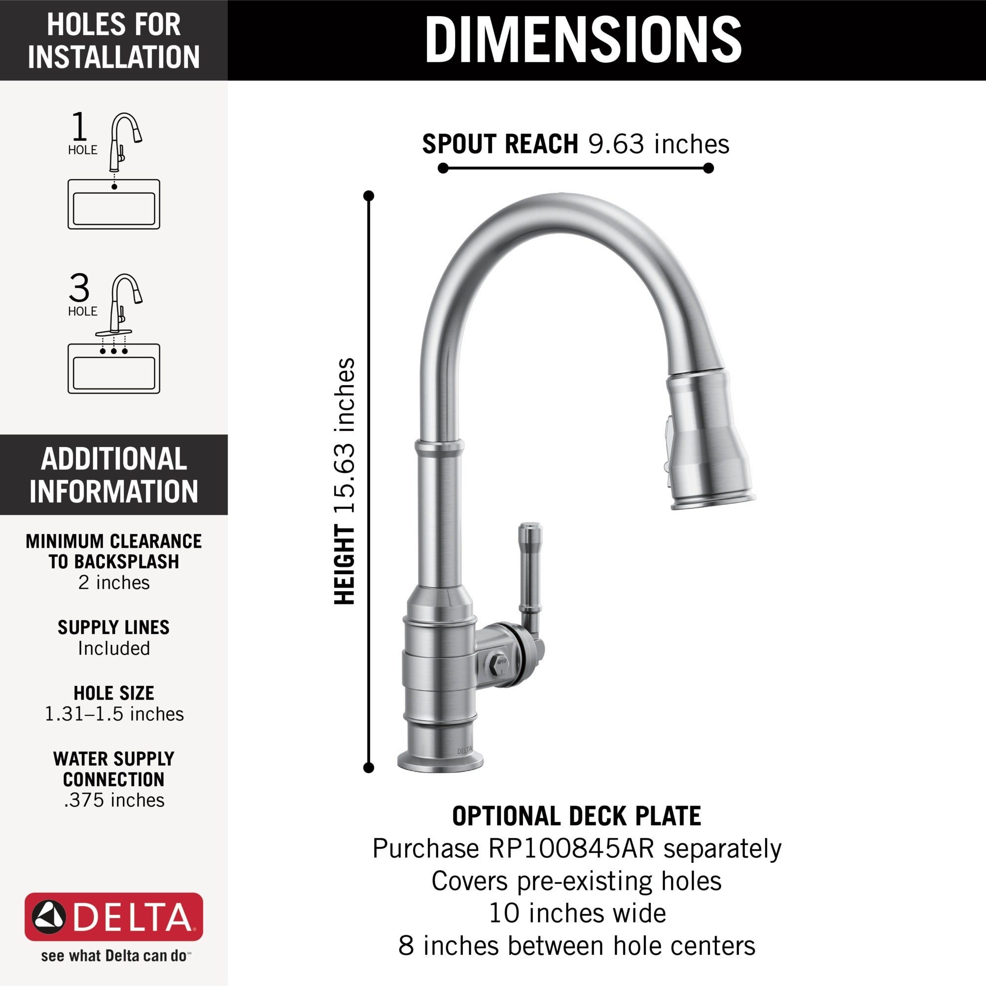 Delta Broderick® Single Handle Pull-Down Kitchen Faucet