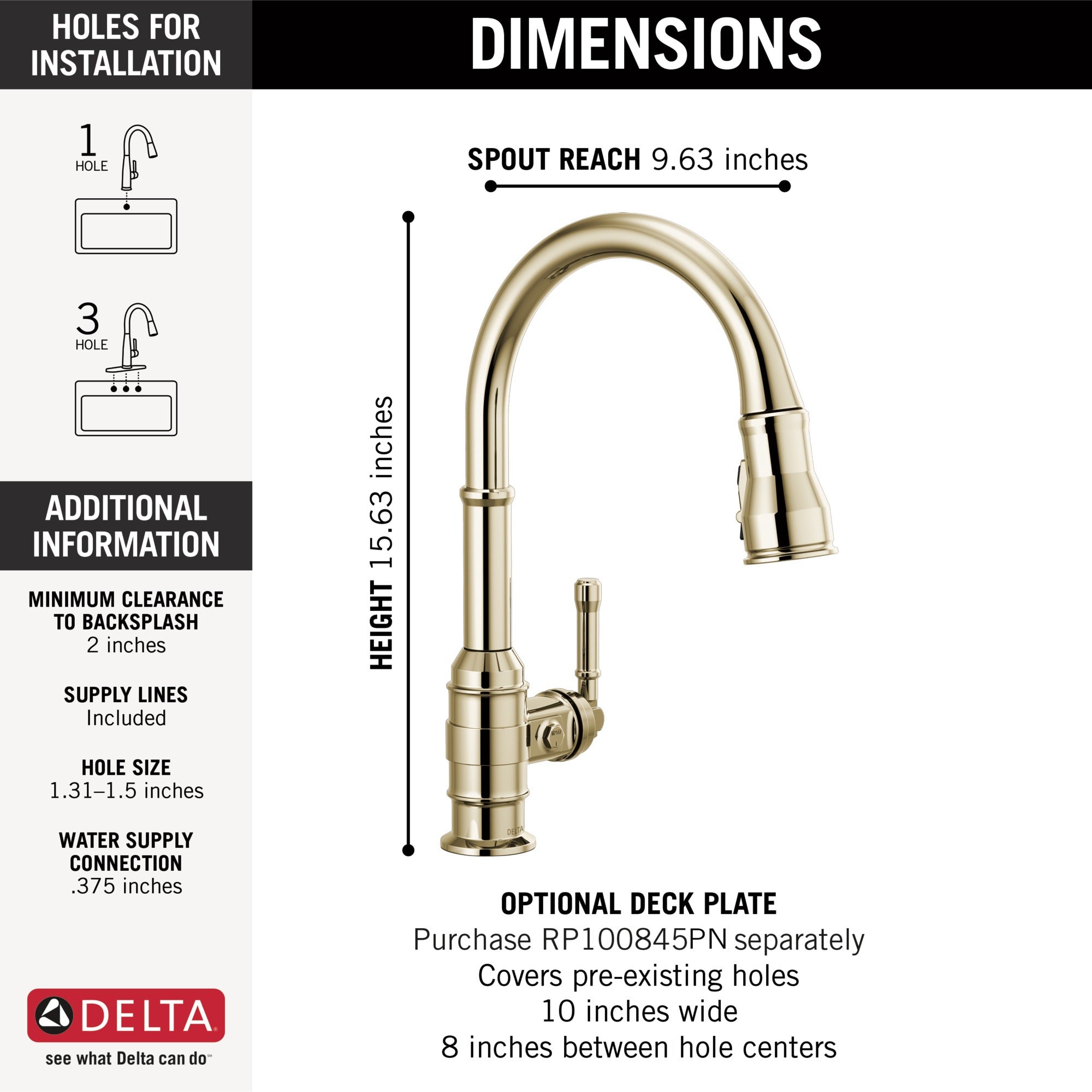 Delta Broderick® Single Handle Pull-Down Kitchen Faucet