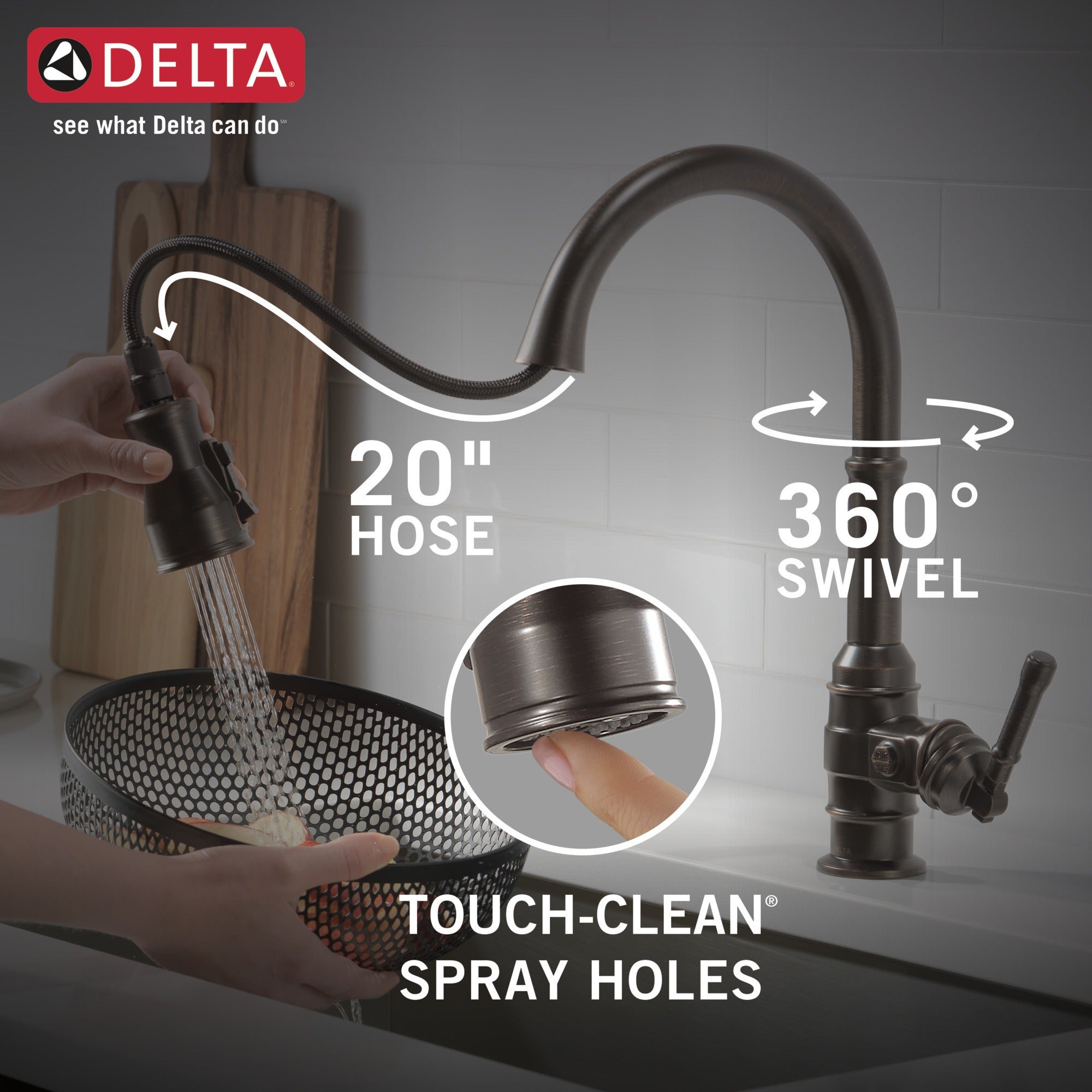 Delta Broderick® Single Handle Pull-Down Kitchen Faucet