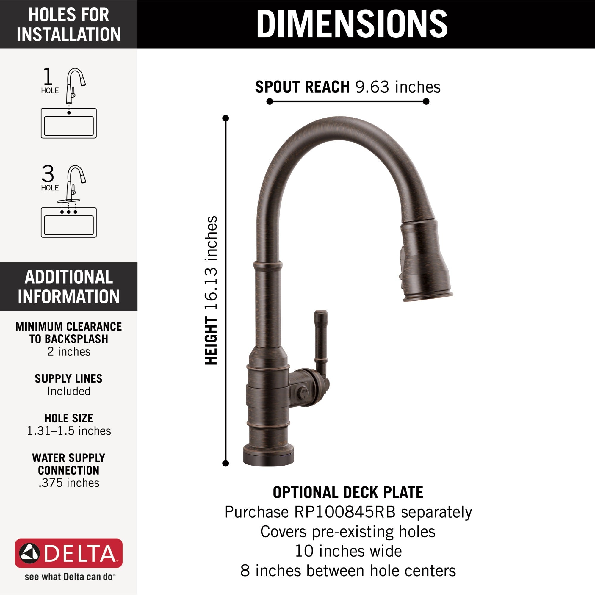 Delta Broderick® Single Handle Pull-Down Kitchen Faucet With Touch<sub>2</sub>O® Technology