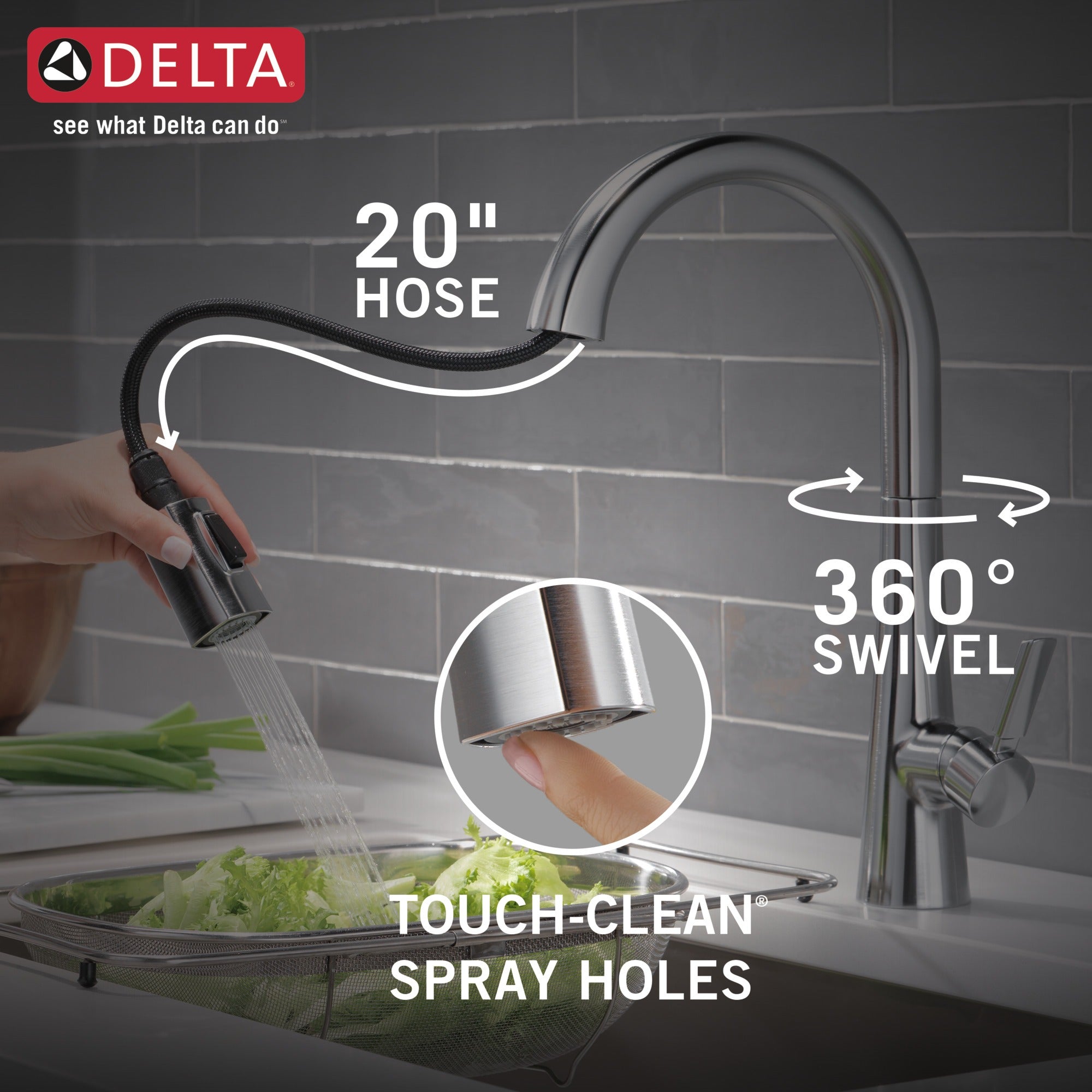 Delta Monrovia® Single Handle Pull-Down Kitchen Faucet