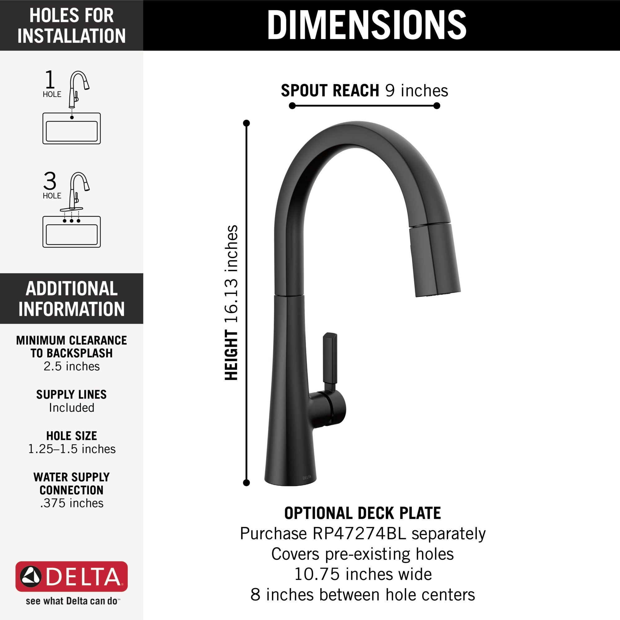 Delta Monrovia® Single Handle Pull-Down Kitchen Faucet