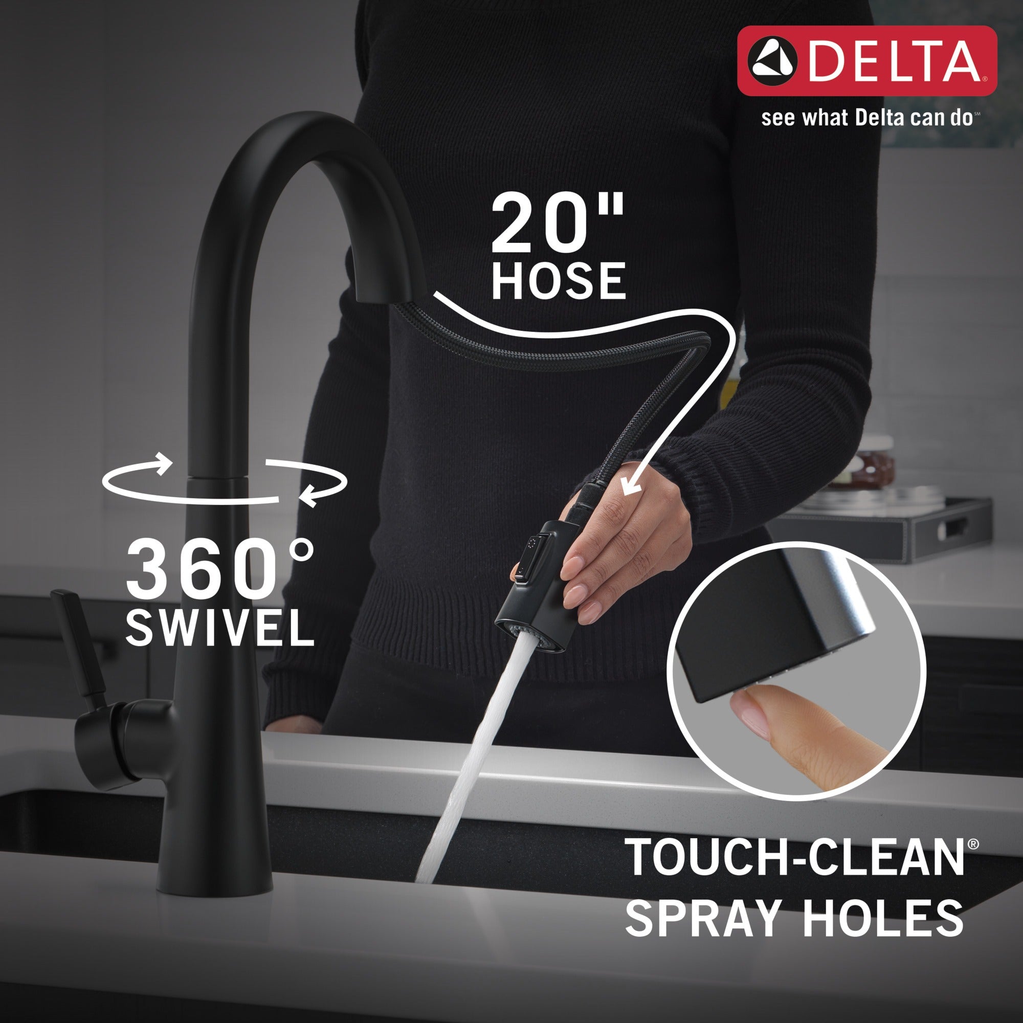 Delta Monrovia® Single Handle Pull-Down Kitchen Faucet