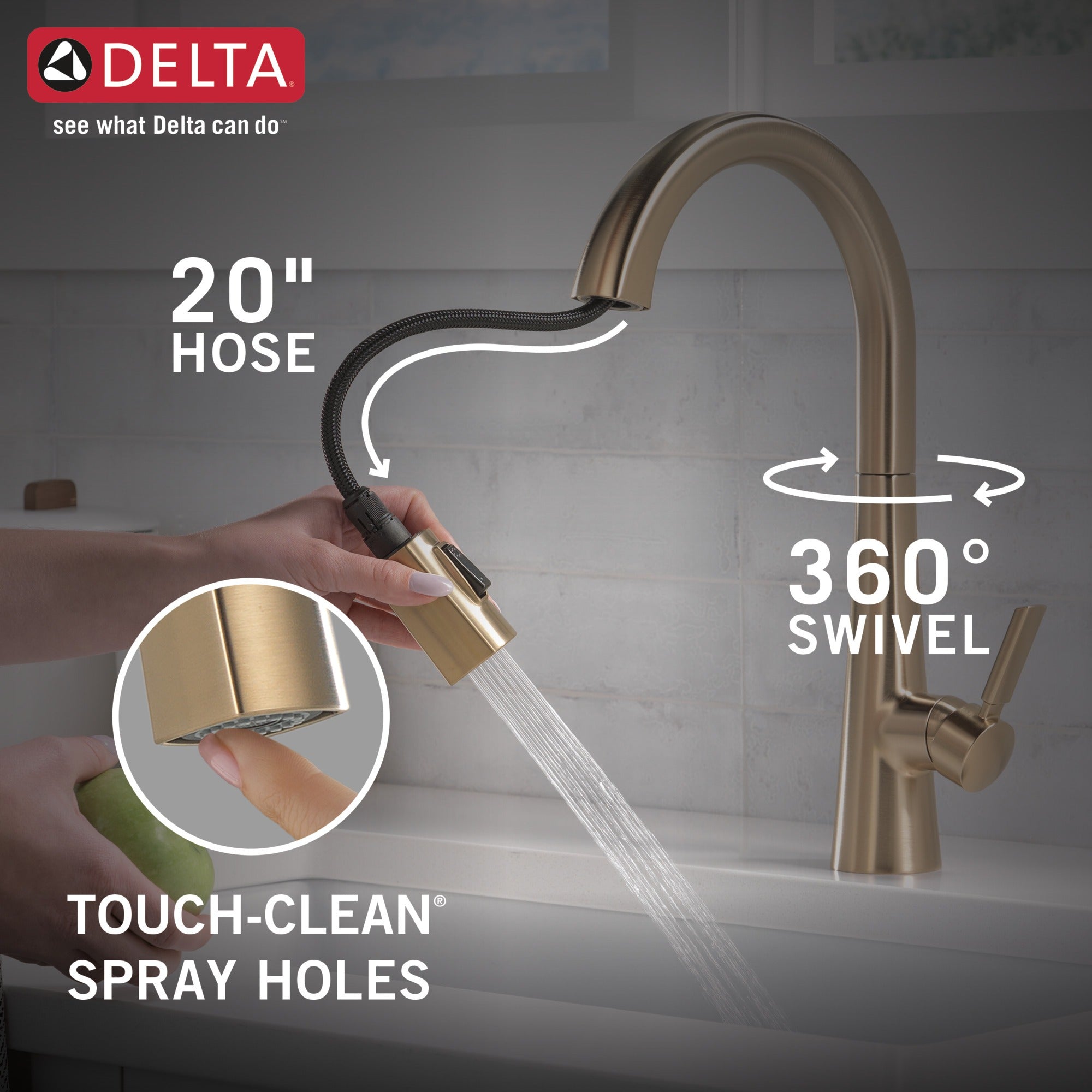 Delta Monrovia® Single Handle Pull-Down Kitchen Faucet