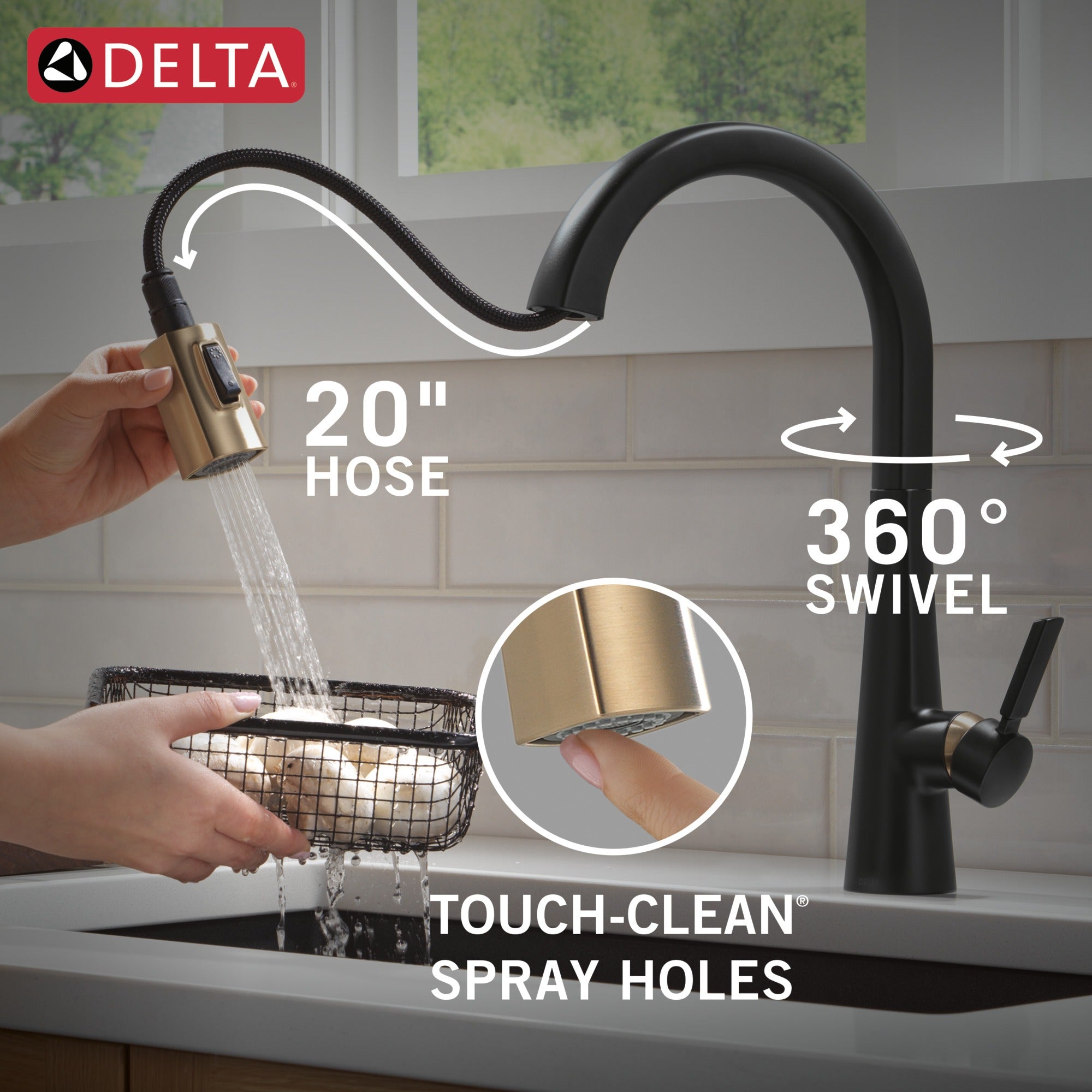 Delta Monrovia® Single Handle Pull-Down Kitchen Faucet