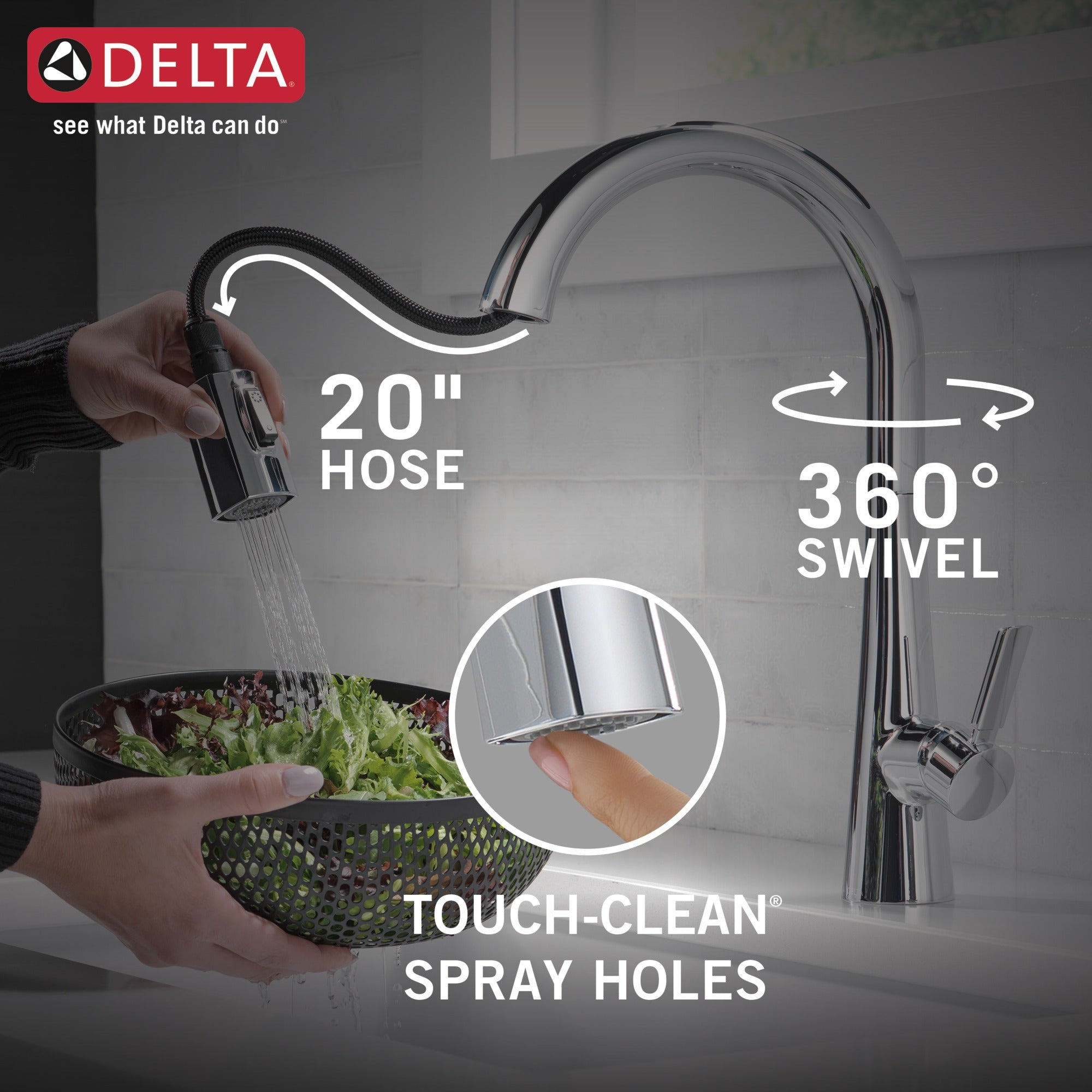 Delta Monrovia® Single Handle Pull-Down Kitchen Faucet