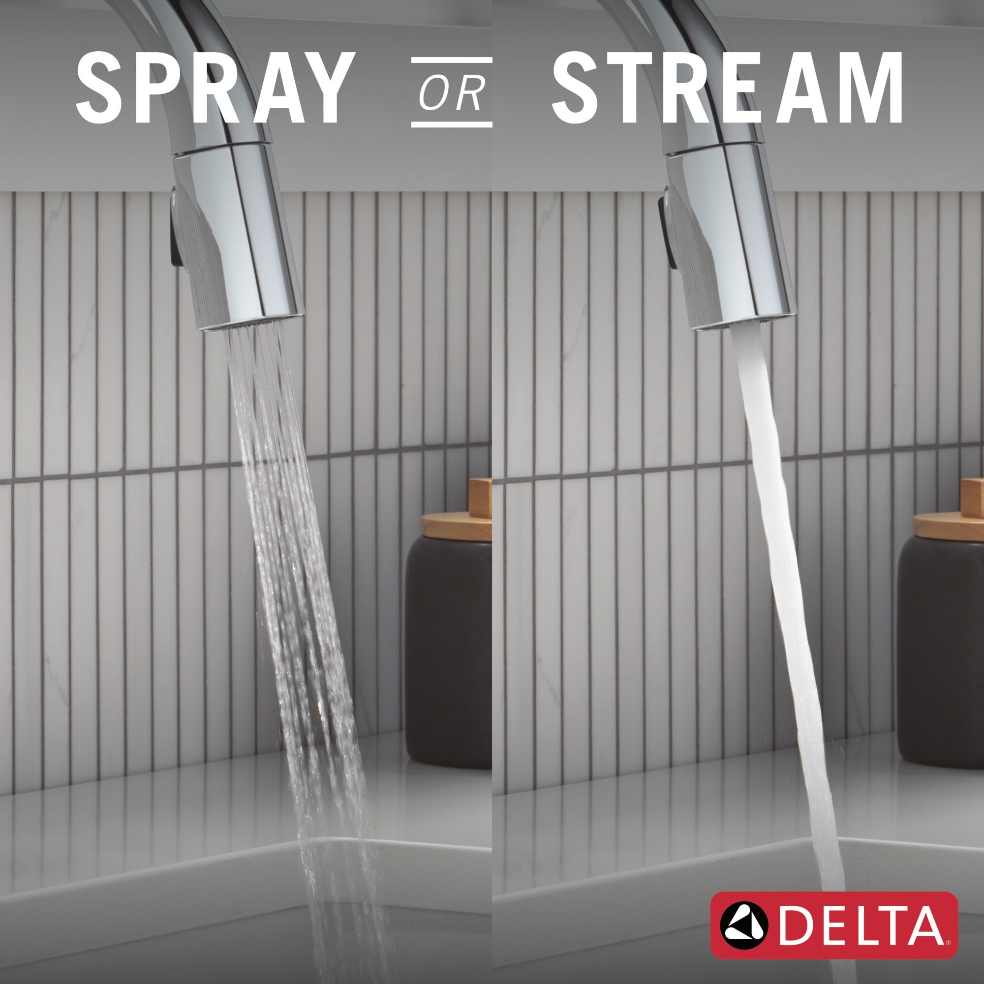 Delta Monrovia® Touch<sub>2</sub>O® Technology Kitchen Faucet with Touchless Technology