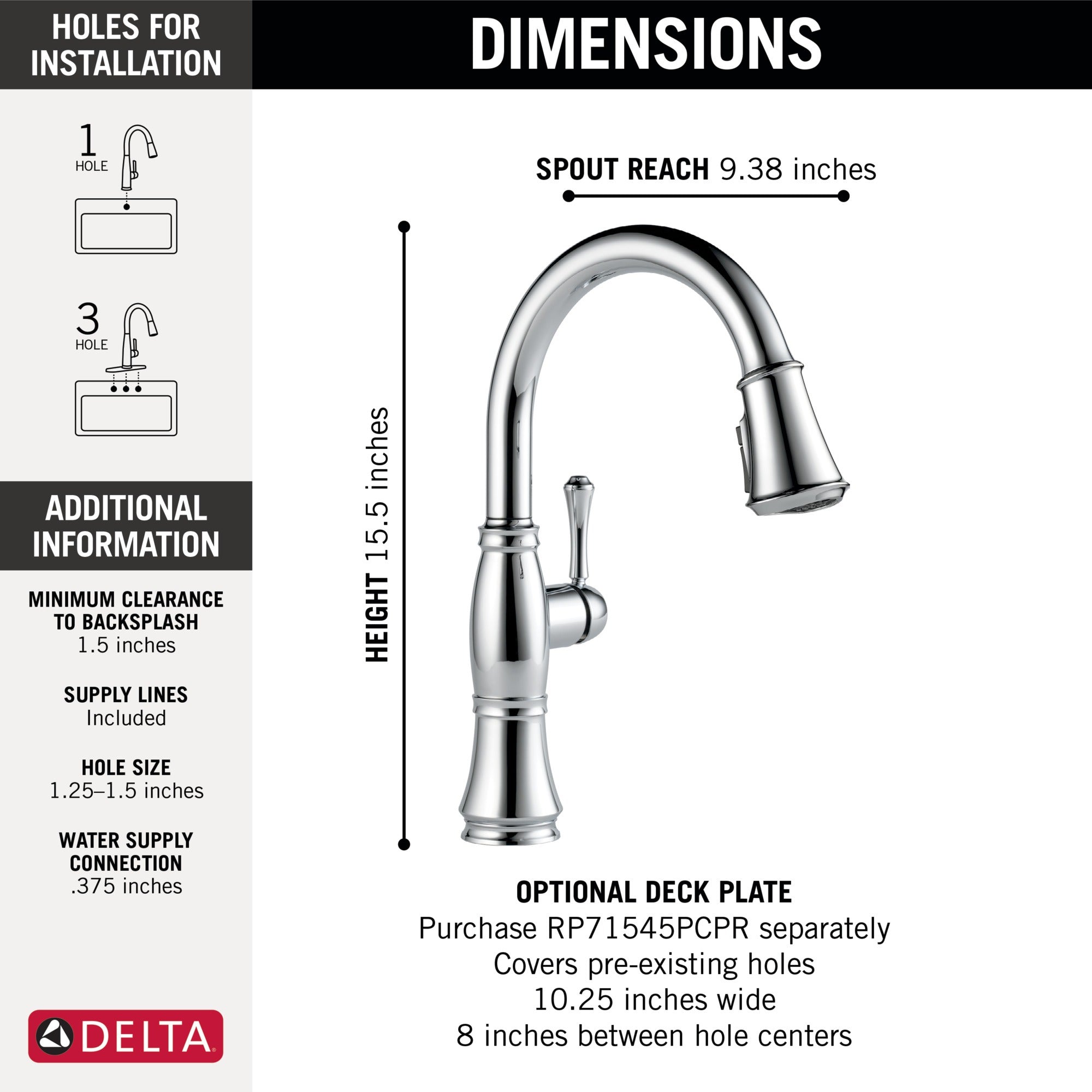 Delta Cassidy® Single Handle Pull-Down Kitchen Faucet