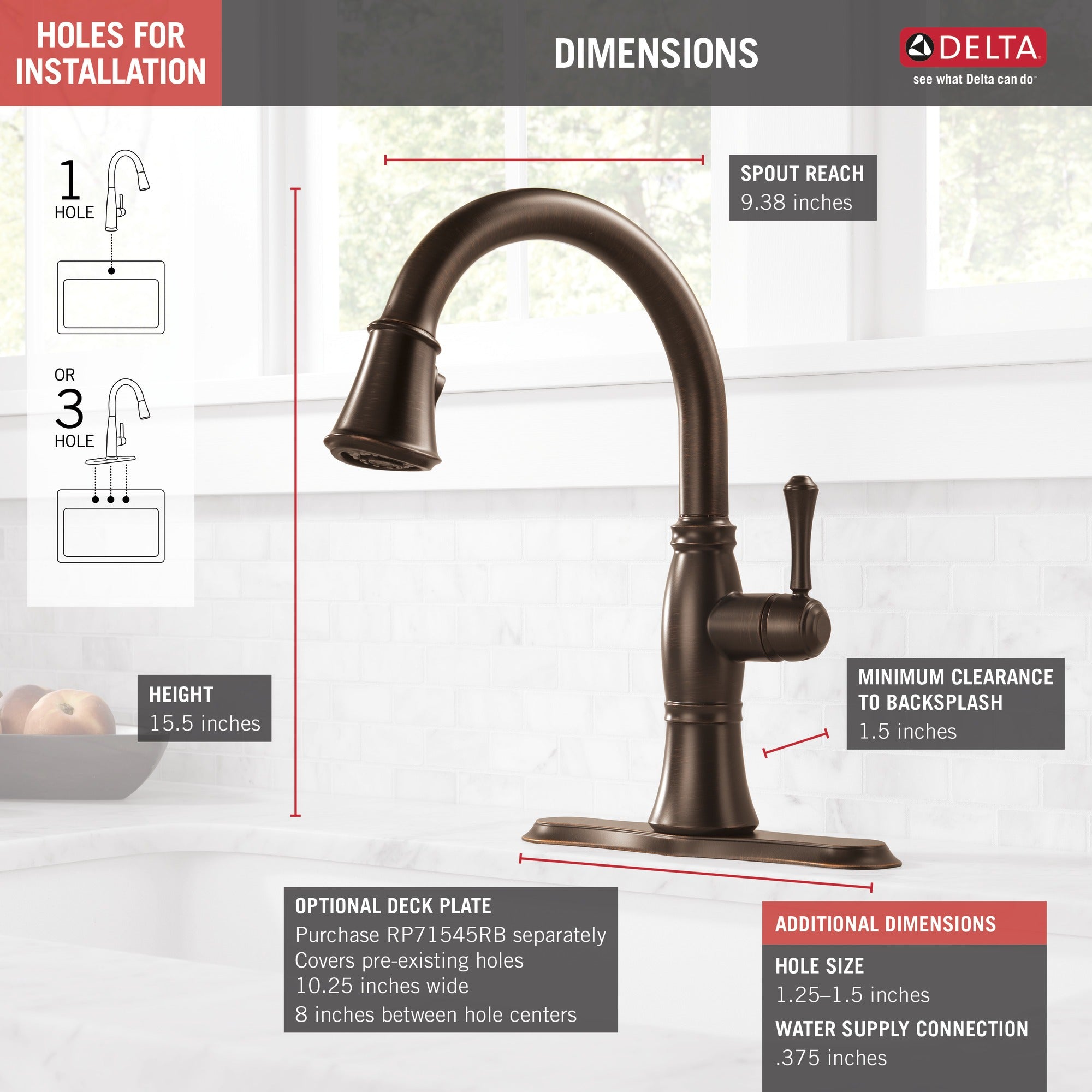 Delta Cassidy® Single Handle Pull-Down Kitchen Faucet with ShieldSpray® Technology