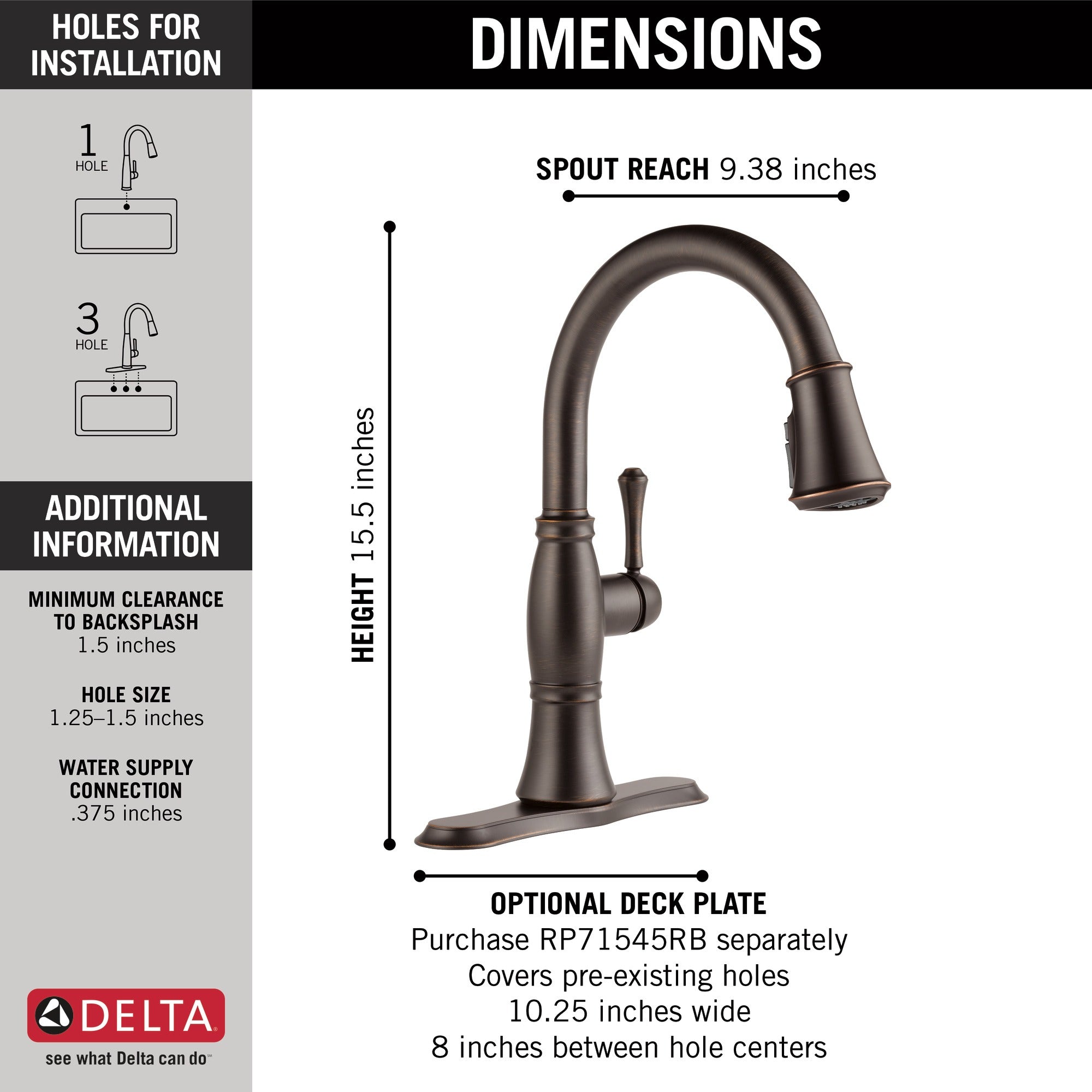 Delta Cassidy® Single Handle Pull-Down Kitchen Faucet with ShieldSpray® Technology