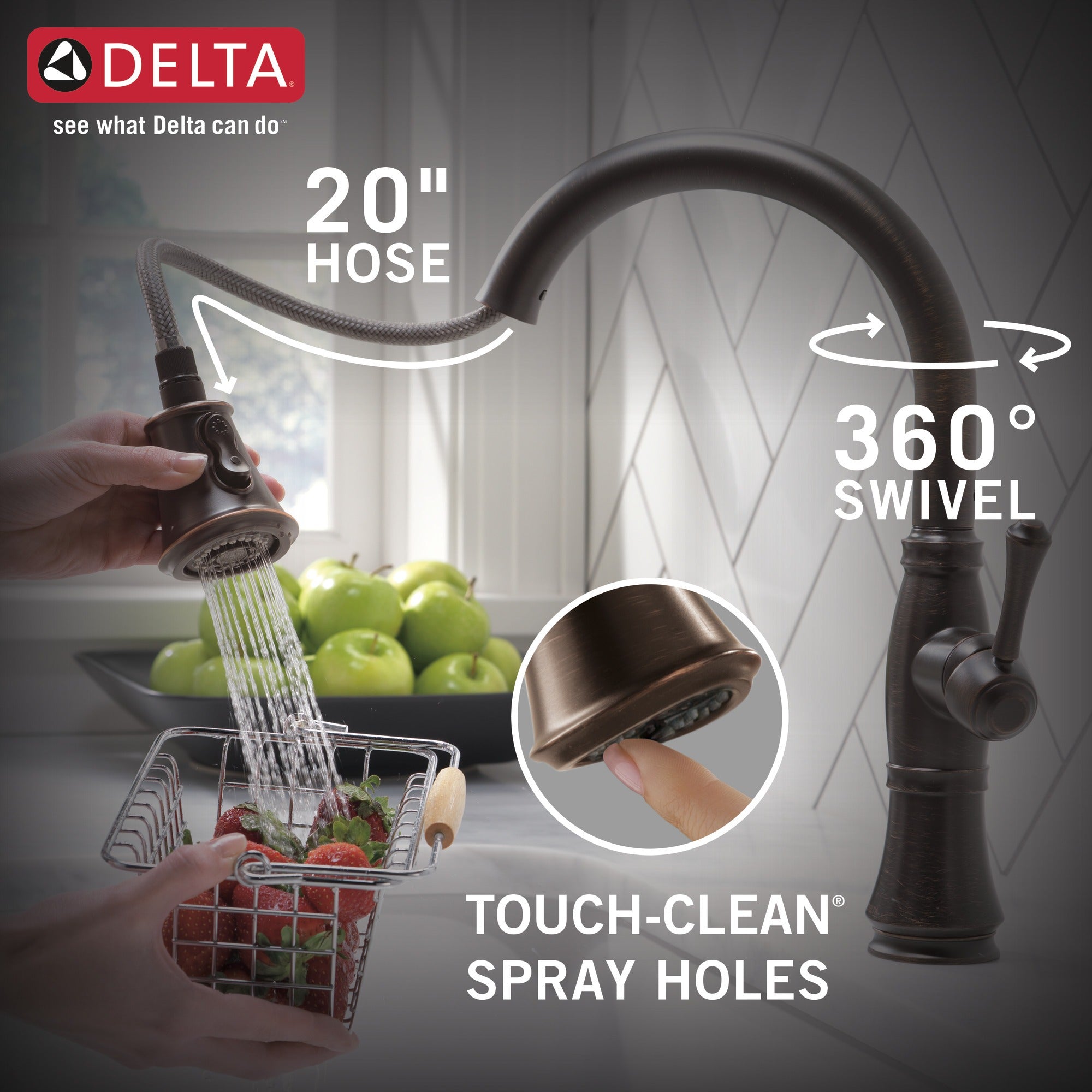Delta Cassidy® Single Handle Pull-Down Kitchen Faucet with ShieldSpray® Technology