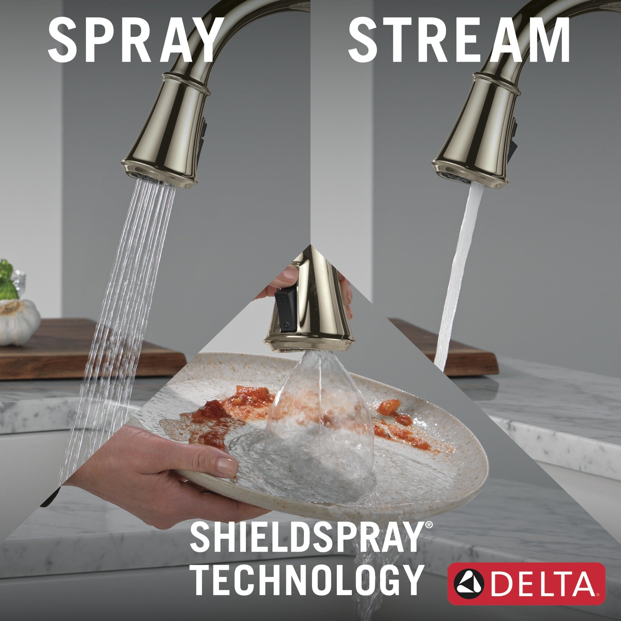 Delta Cassidy® Touch<sub>2</sub>O® Technology Kitchen Faucet with Touchless Technology