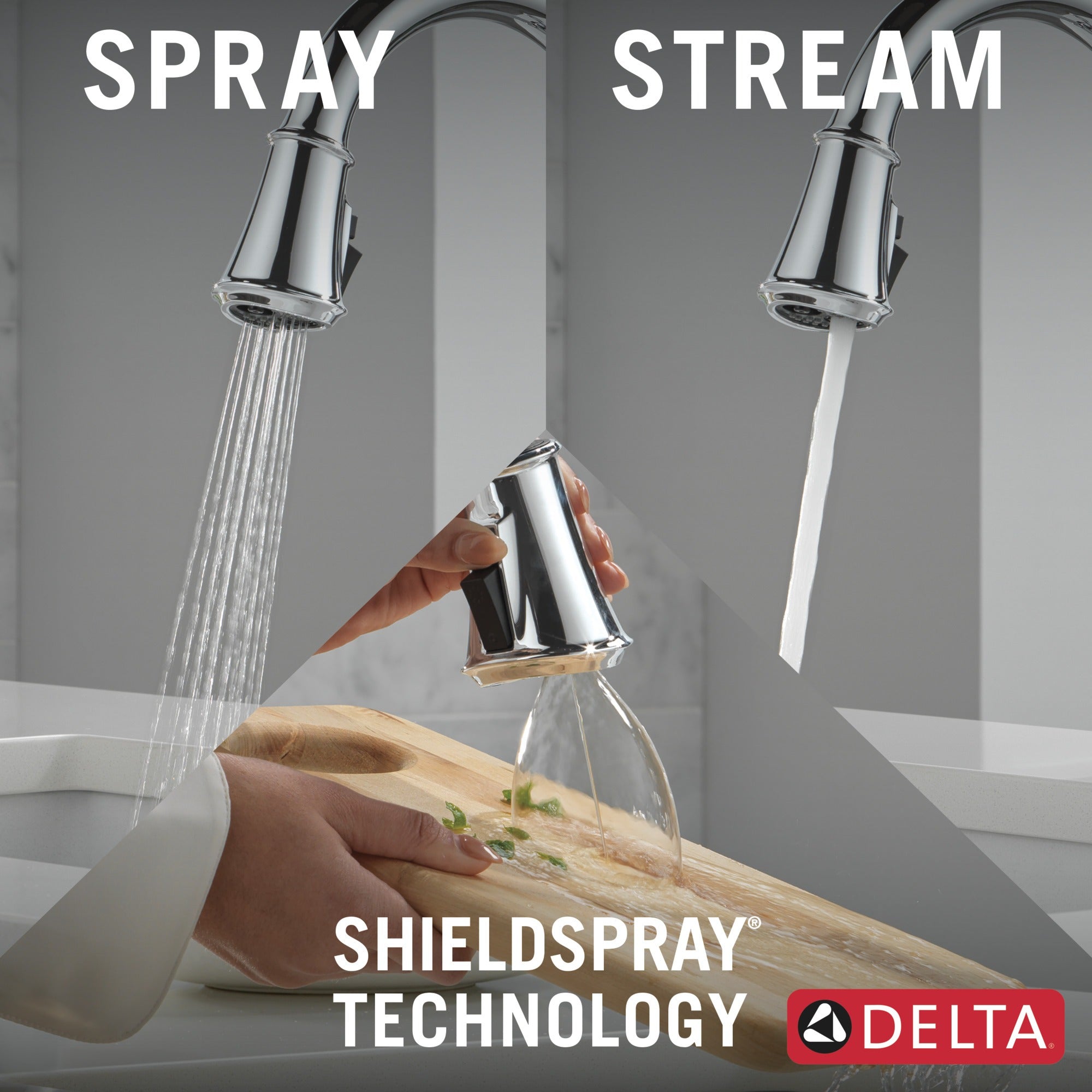 Delta Cassidy® Touch<sub>2</sub>O® Technology Kitchen Faucet with Touchless Technology
