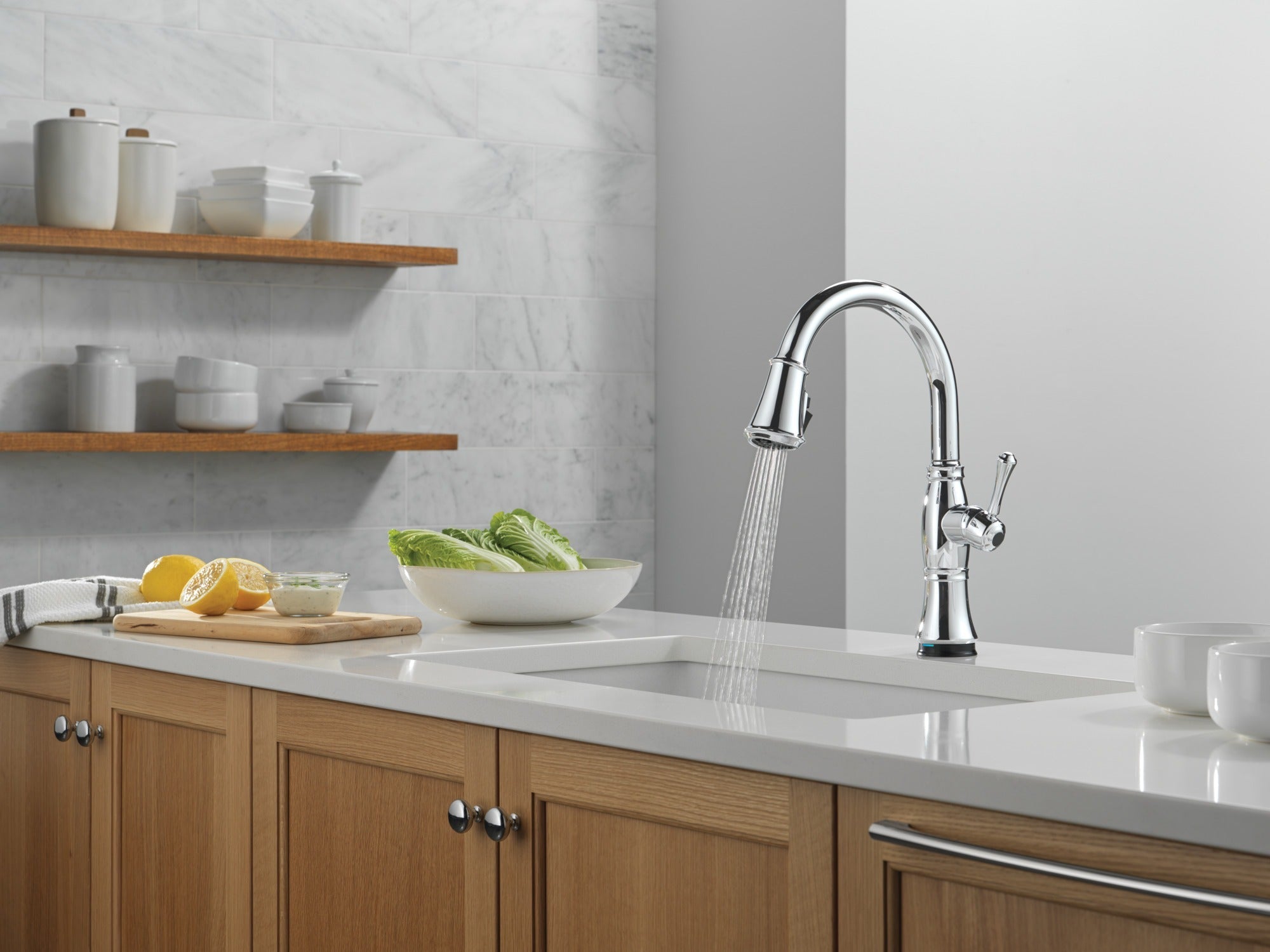 Delta Cassidy® Touch<sub>2</sub>O® Technology Kitchen Faucet with Touchless Technology