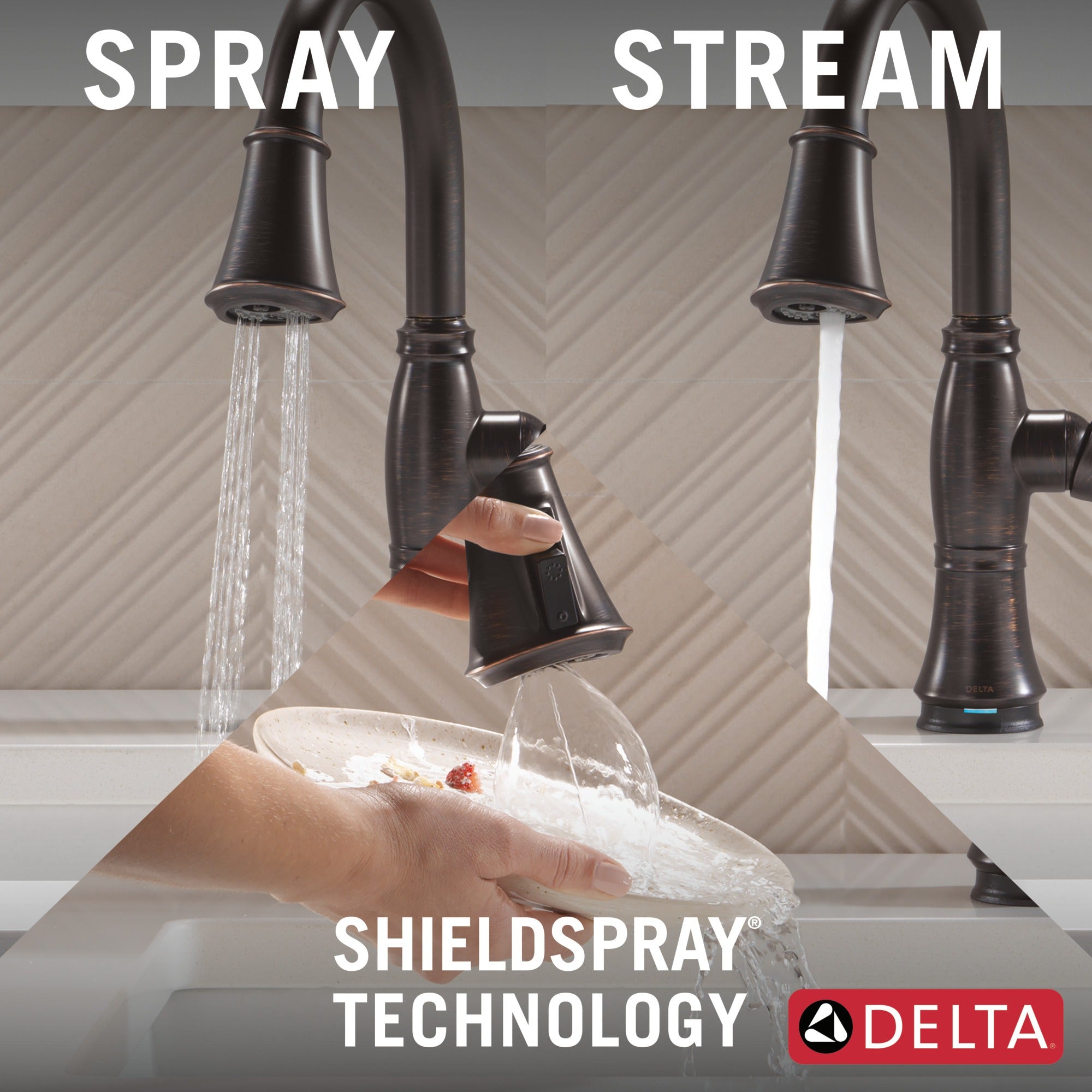 Delta Cassidy® Touch<sub>2</sub>O® Technology Kitchen Faucet with Touchless Technology