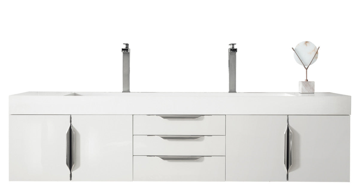 Columbia 72" Double Wall Mount Vanity Cabinet