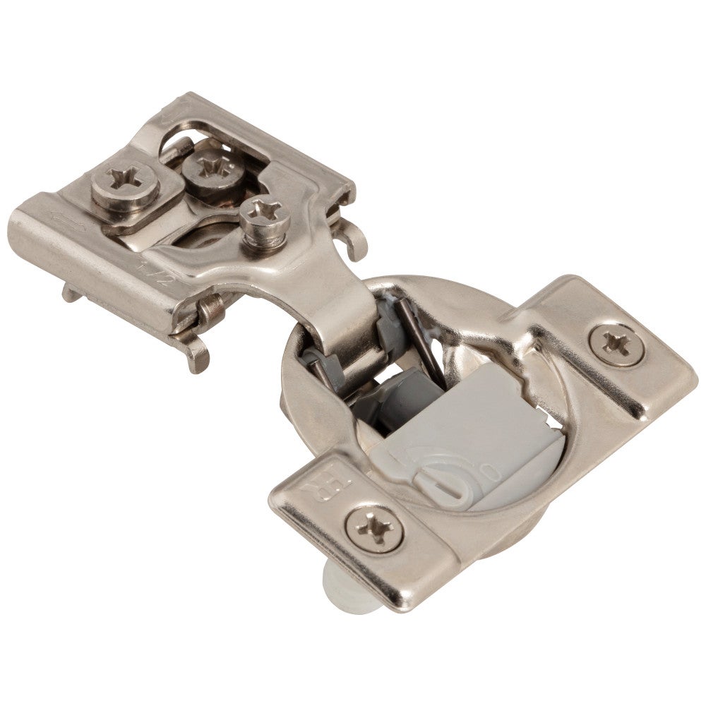 Hardware Resources HR MAX 105° 1/2" Overlay Heavy Duty Adjustable Soft-close Compact Hinge with Press-in 8 mm Dowels