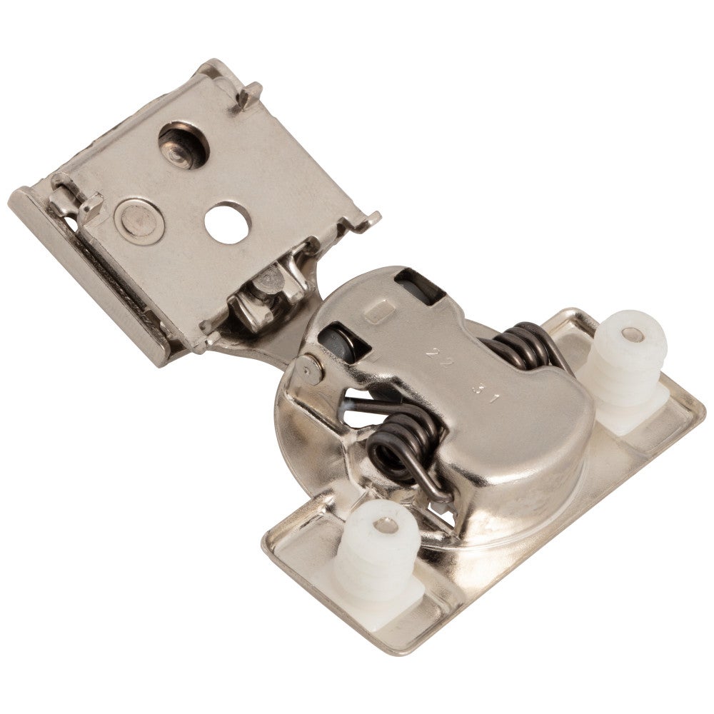 Hardware Resources HR MAX 105° 1/2" Overlay Heavy Duty Adjustable Soft-close Compact Hinge with Press-in 8 mm Dowels