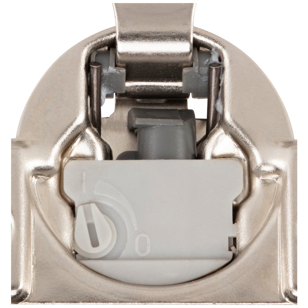 Hardware Resources HR MAX 105° 1/2" Overlay Heavy Duty Adjustable Soft-close Compact Hinge with Press-in 8 mm Dowels