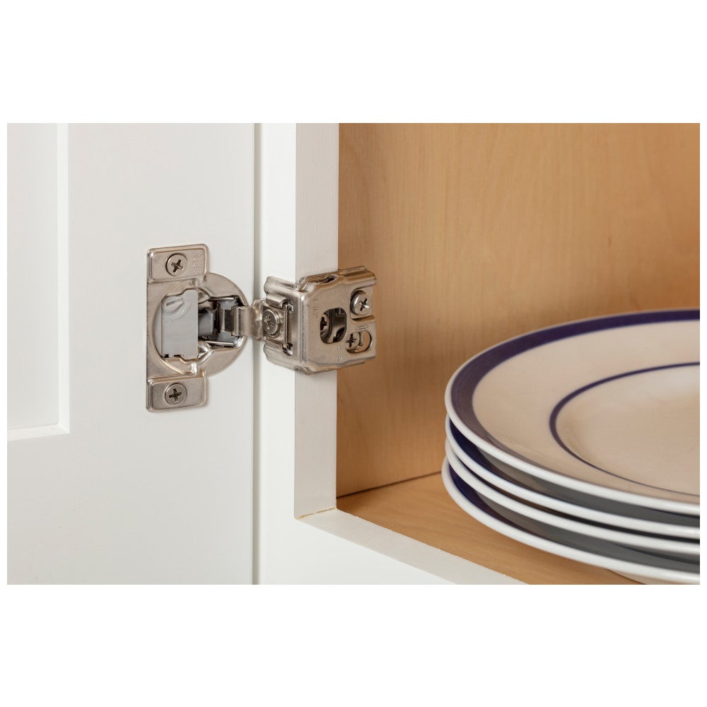 Hardware Resources HR MAX 105° 1-1/4" Overlay Heavy Duty Adjustable Soft-close Compact Hinge with Press-in 8 mm Dowels