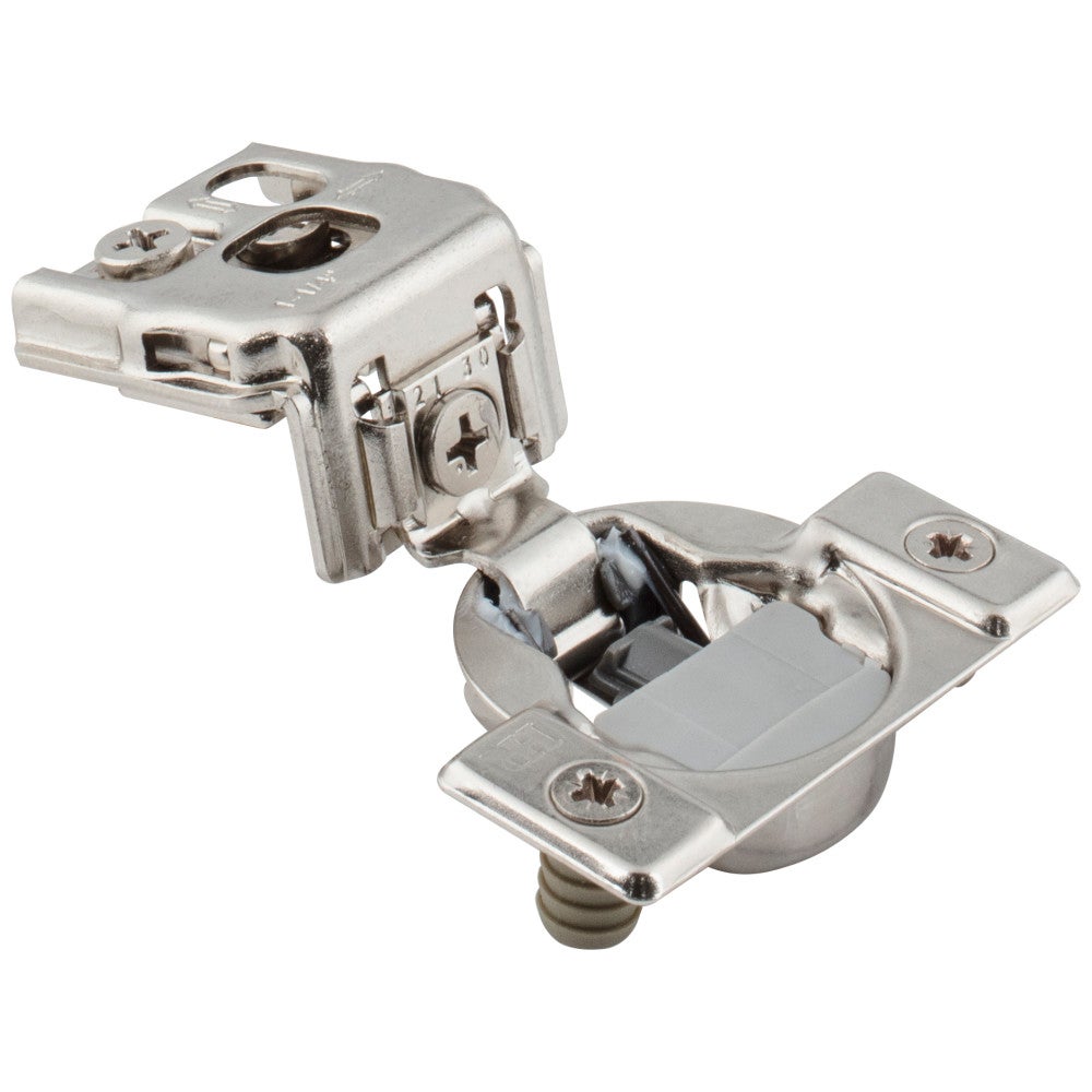 Hardware Resources HR MAX 105° 1-1/4" Overlay Heavy Duty Soft-close Compact Hinge, 2 Cleat & Press-in 8mm Dowels
