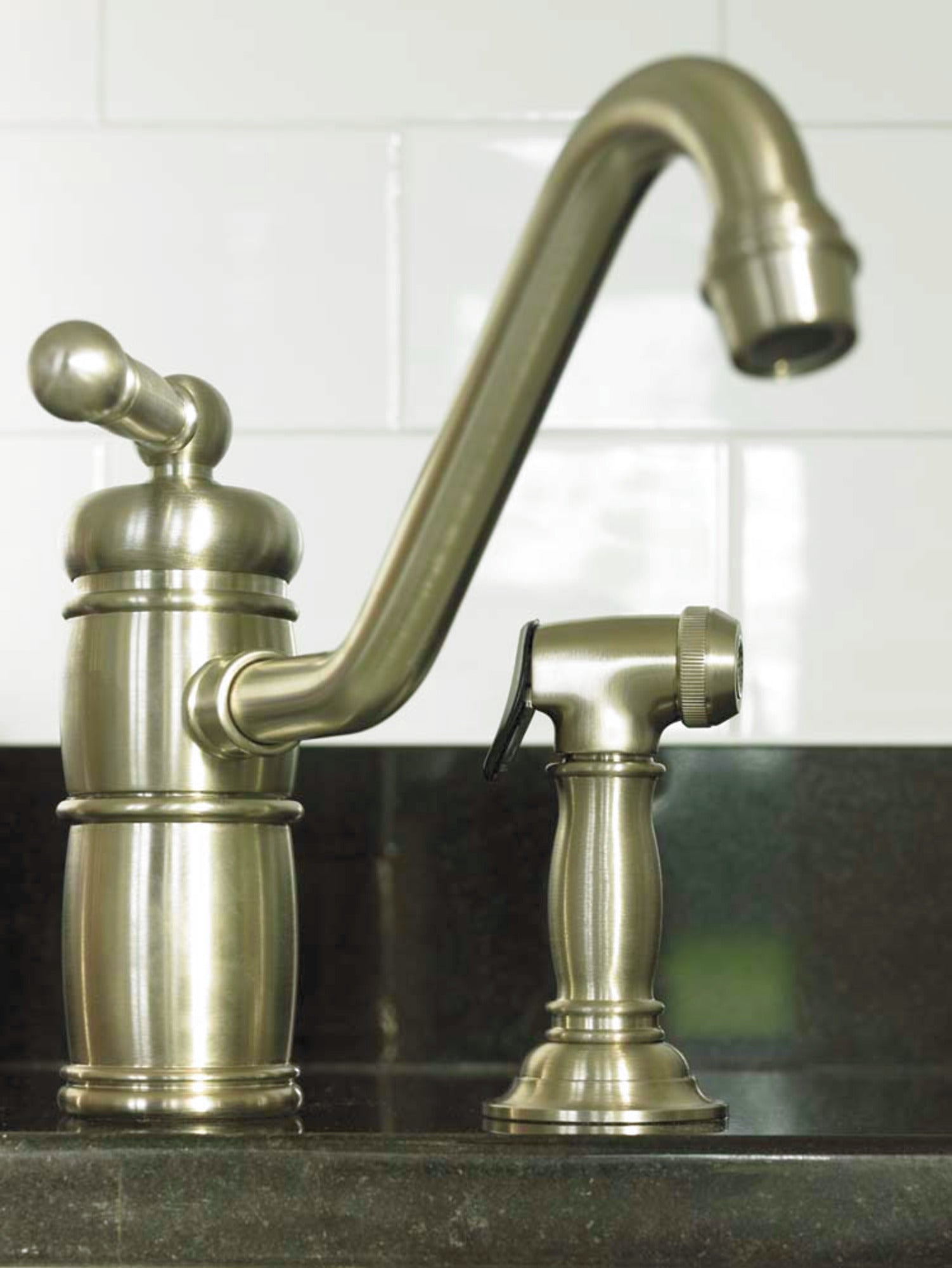Newport Brass Nadya® Single Handle Kitchen Faucet with Side Spray