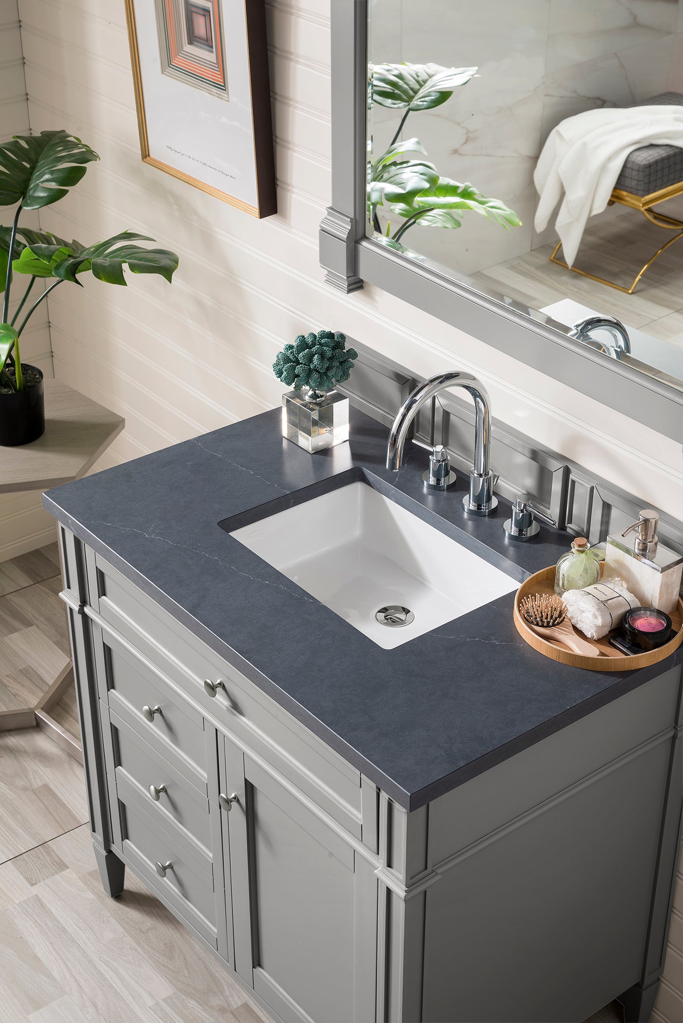 James Martin Brittany 36" Single Vanity in Urban Gray with 3cm Countertop