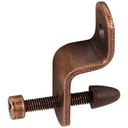 Hardware Resources 1-1/8" Height Antique Copper Glass Retainer Clip with 3/4" Adjustment Screw