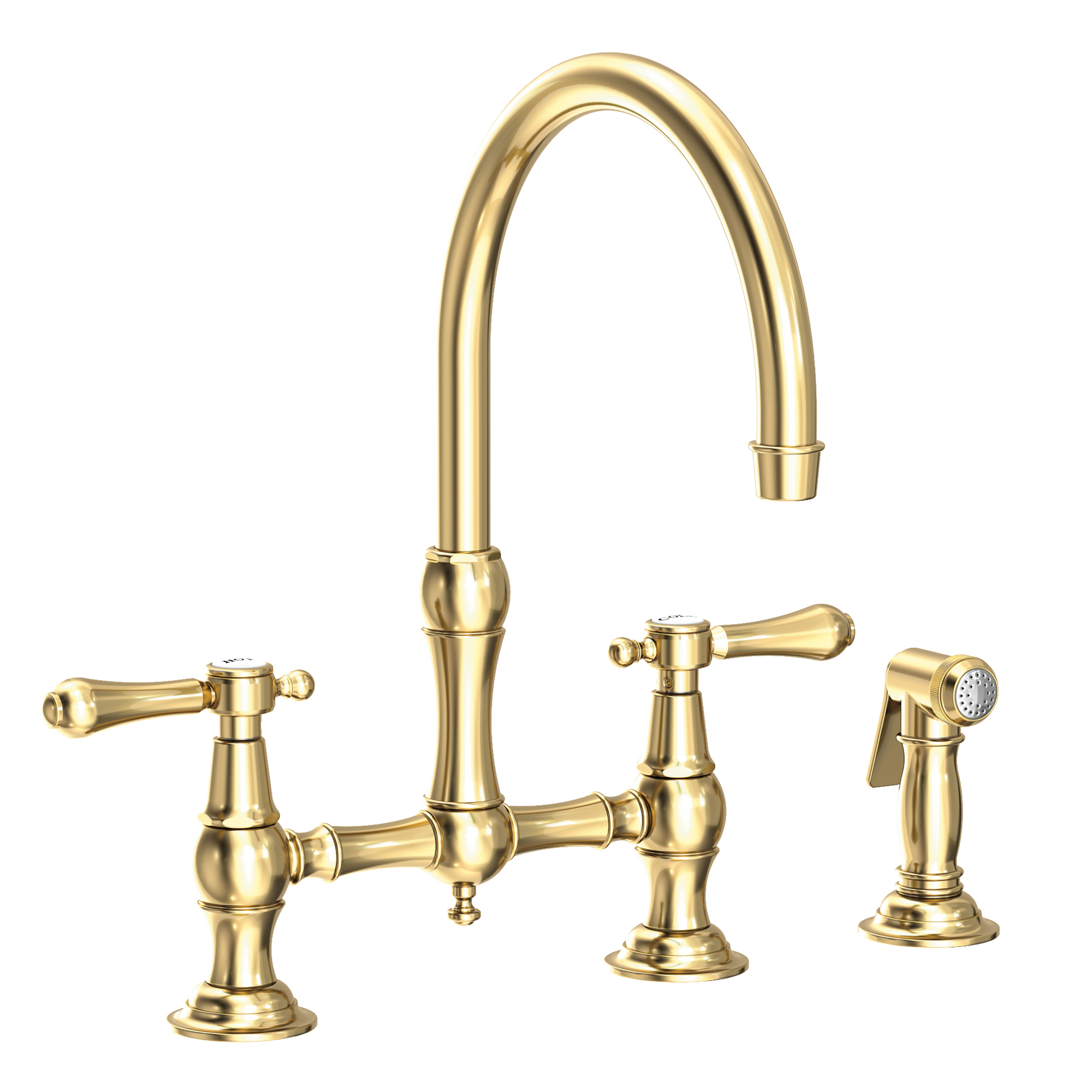 Newport Brass Chesterfield® Kitchen Bridge Faucet with Side Spray
