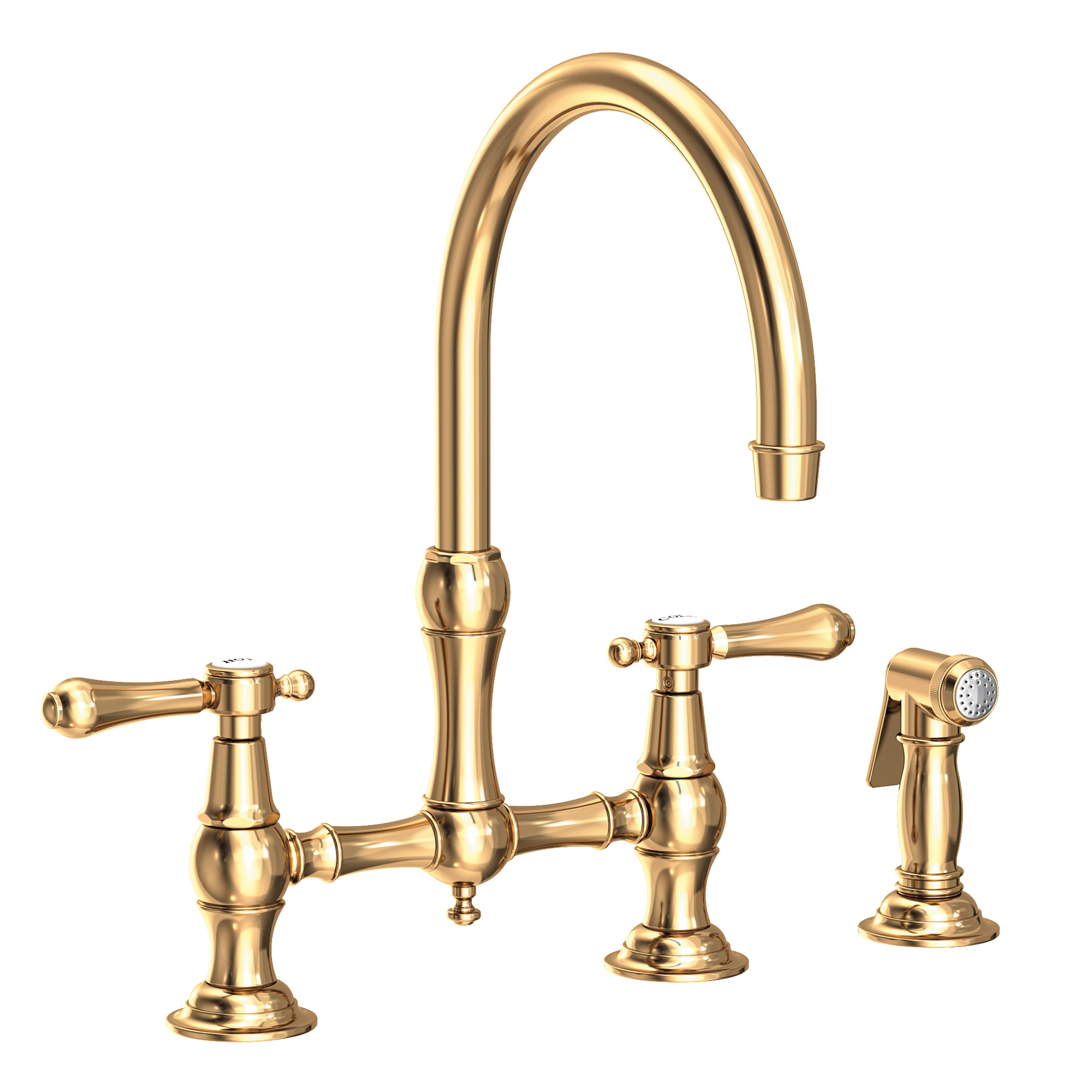 Newport Brass Chesterfield® Kitchen Bridge Faucet with Side Spray