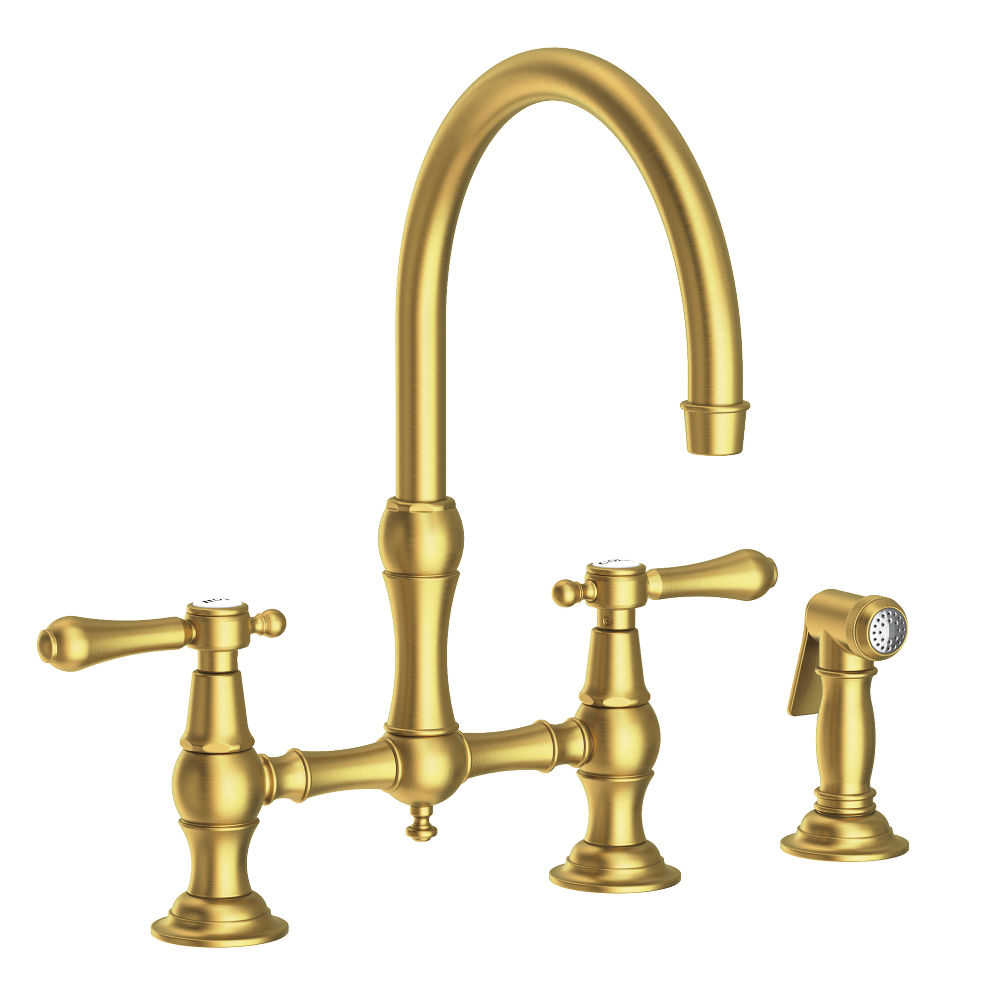 Newport Brass Chesterfield® Kitchen Bridge Faucet with Side Spray