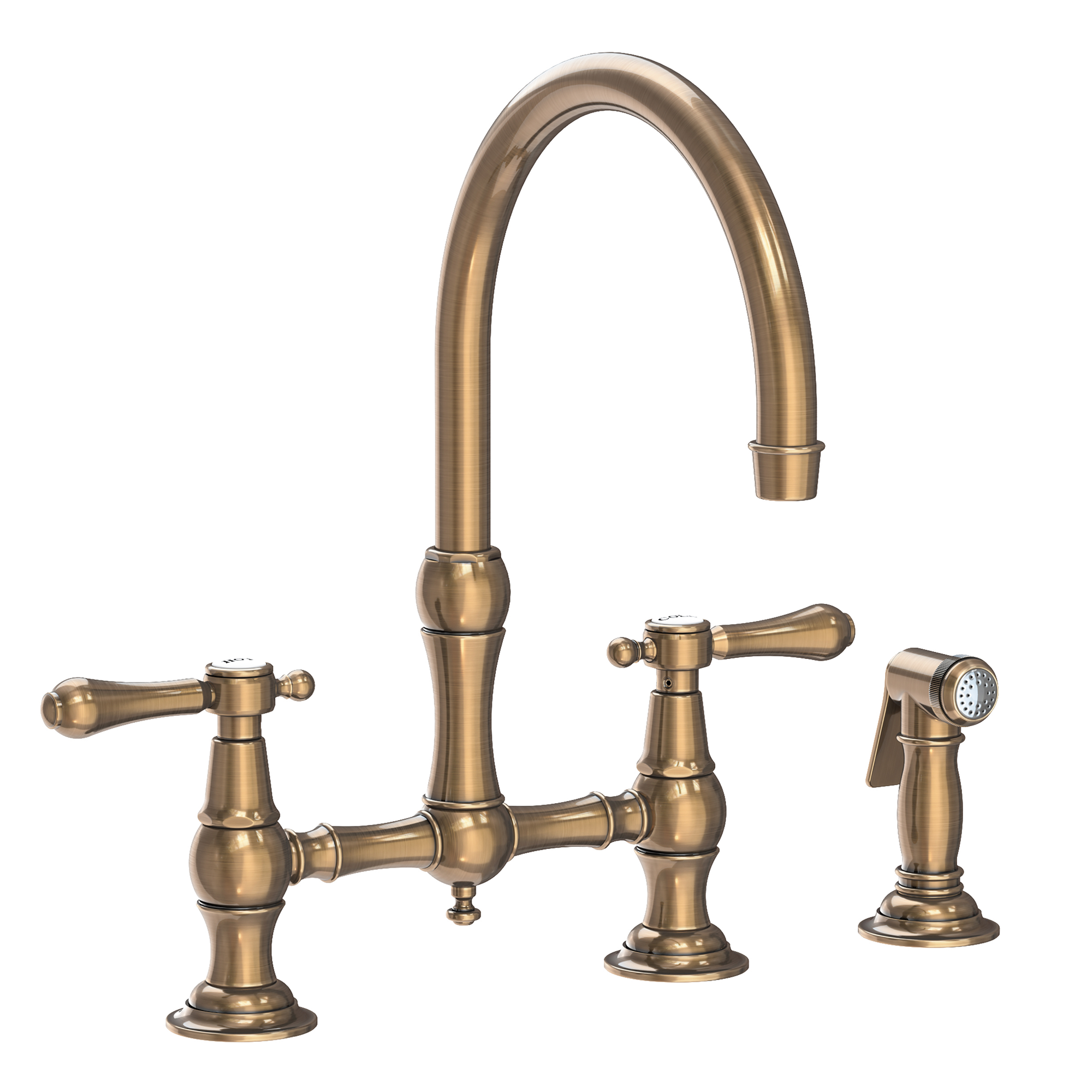 Newport Brass Chesterfield® Kitchen Bridge Faucet with Side Spray