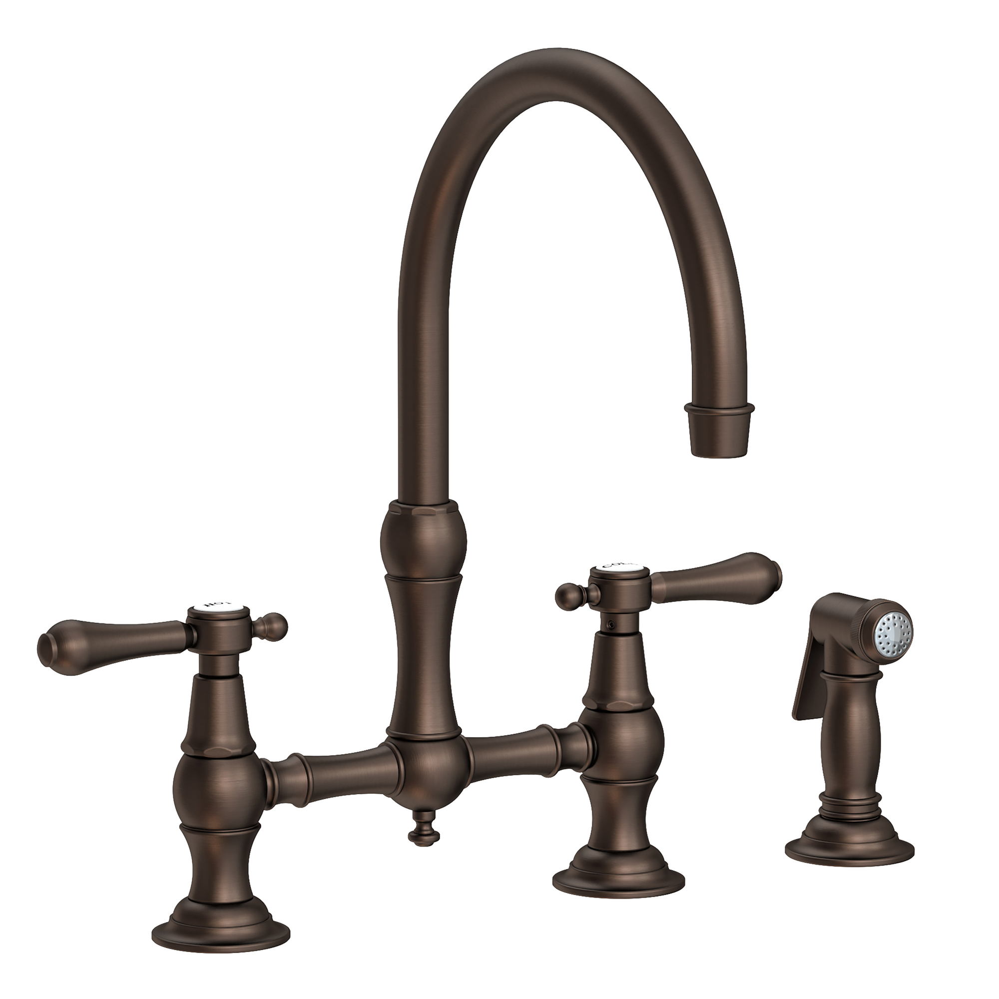 Newport Brass Chesterfield® Kitchen Bridge Faucet with Side Spray